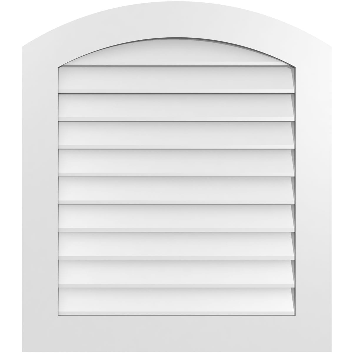 Ekena Millwork GVPAR30X3401SN 30-Inches x 34-Inches Off-white Round top PVC Gable Louver Vent