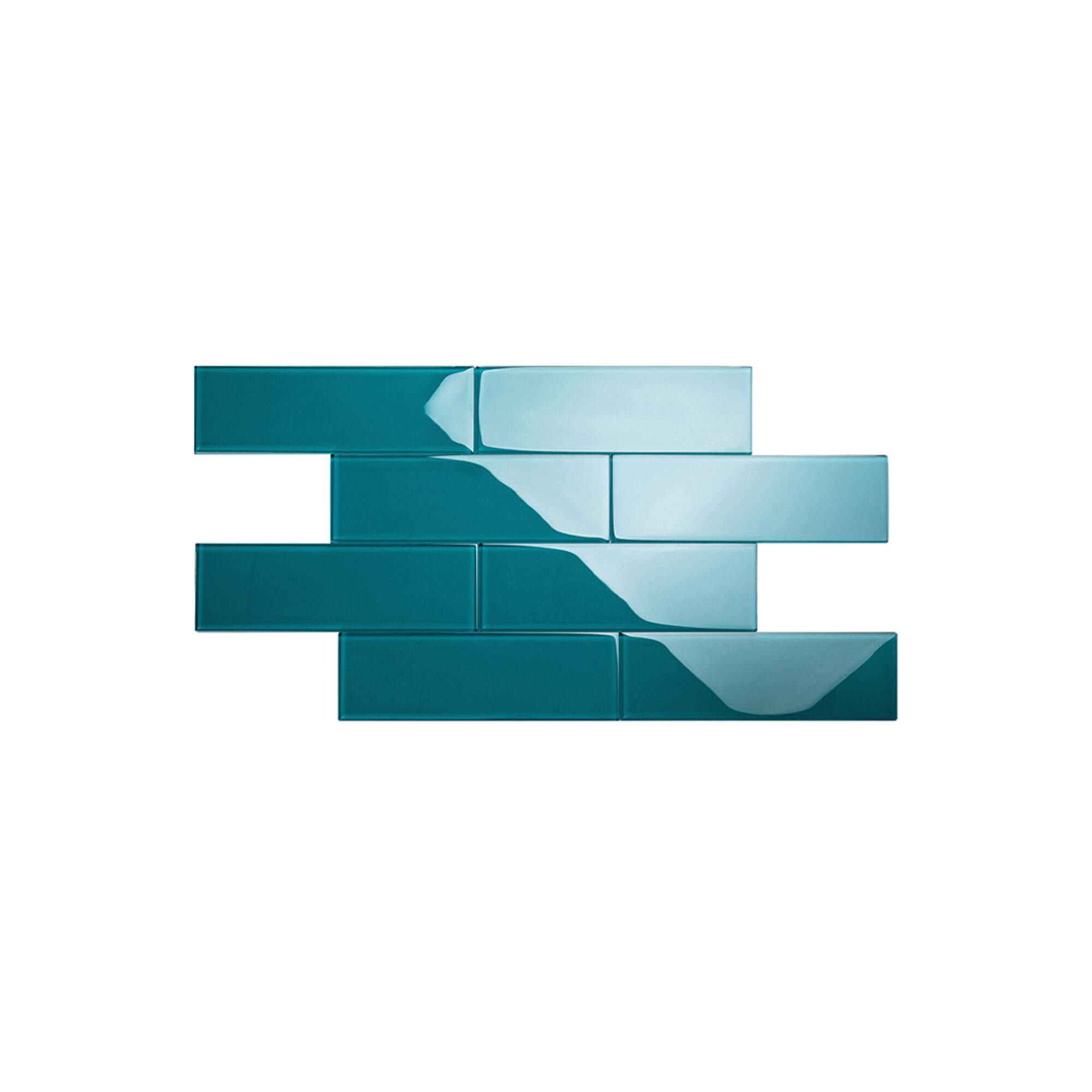 Giorbello Classic Premium Dark Teal 4-in x 12-in Glossy Glass Subway Wall Tile (5-sq. ft/ Carton)