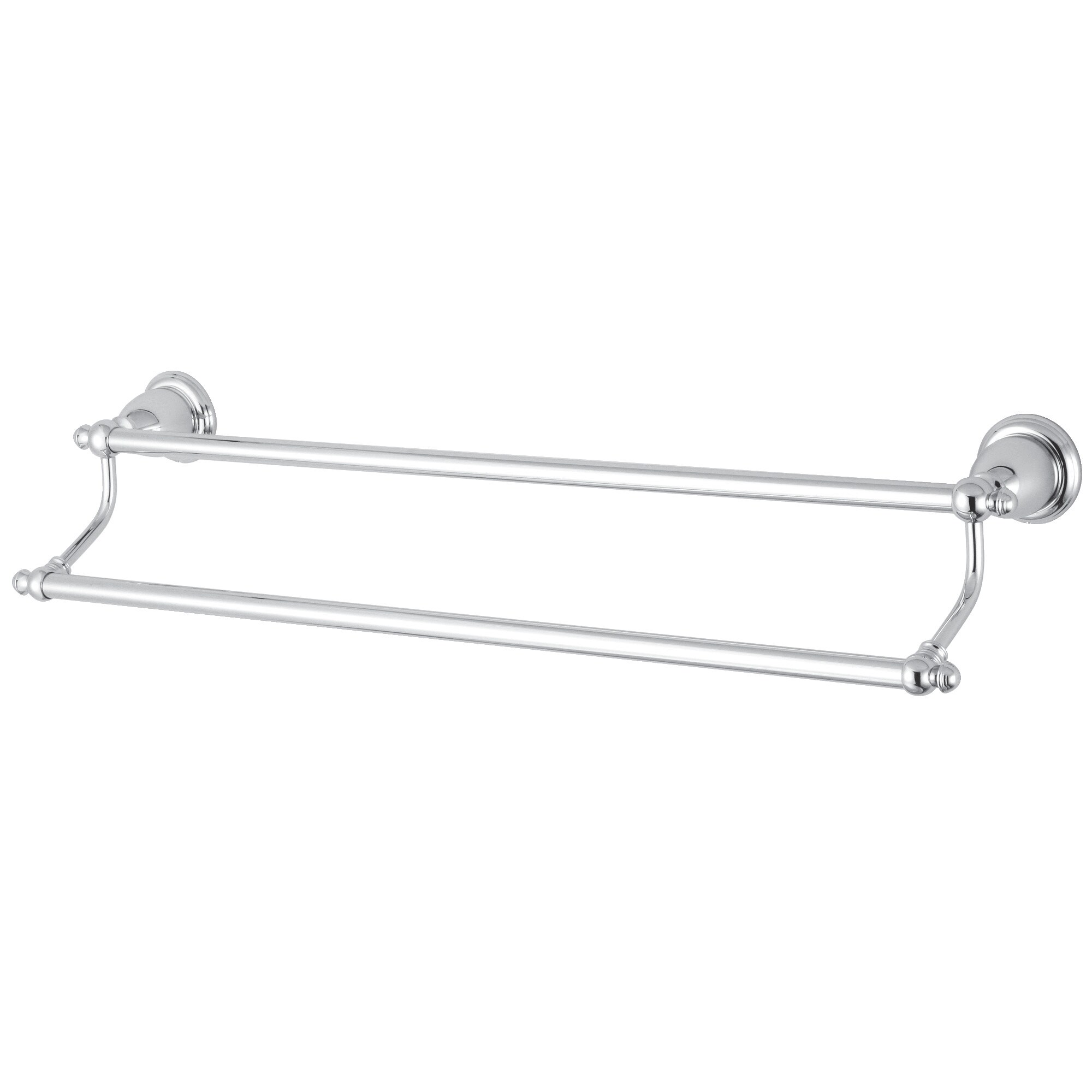 Elements of Design EBA7973C English Vintage 24-in Chrome Wall mount Double Towel Bar