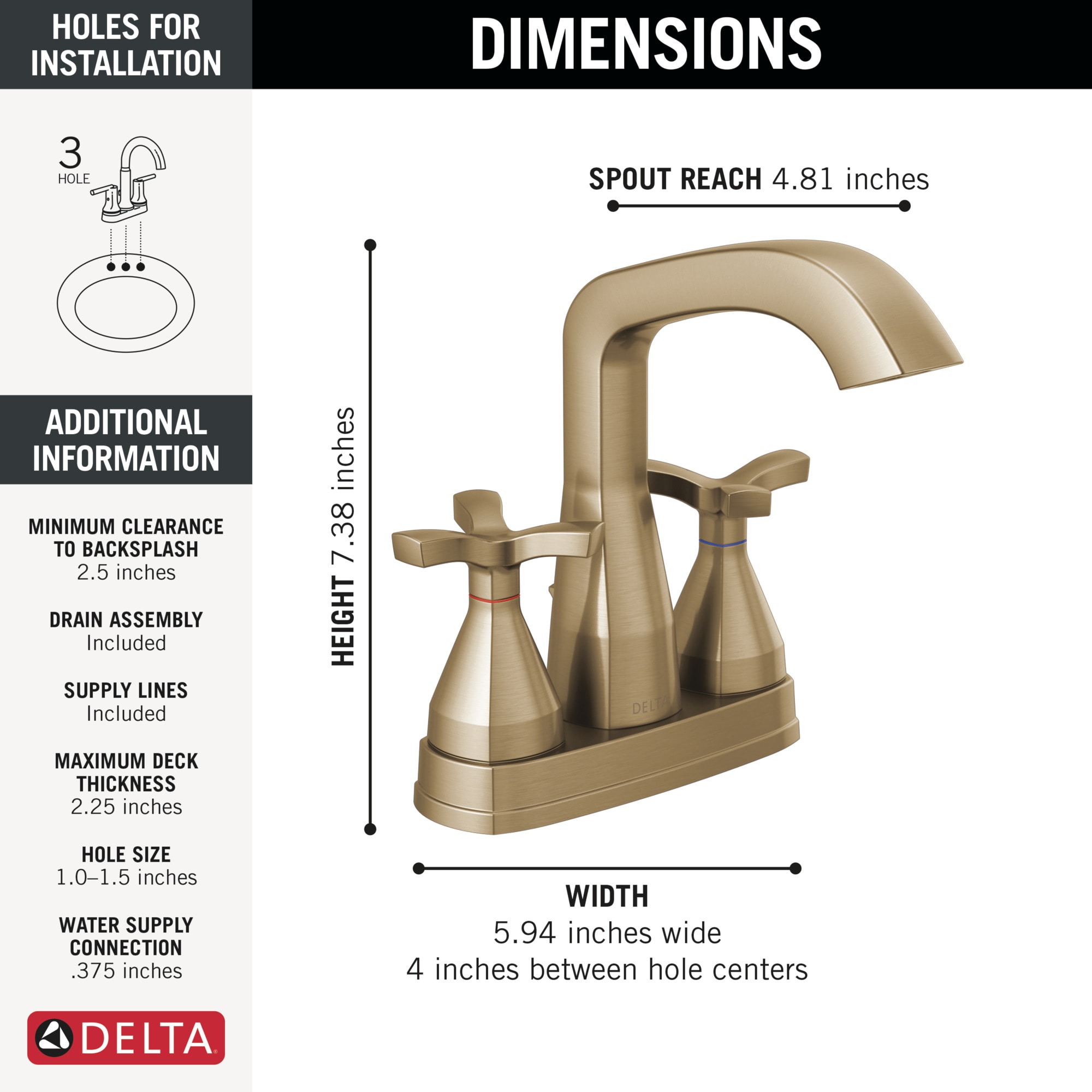 Delta 257766-CZ-PR-MPU-DST Lavatory-Faucets - View #2