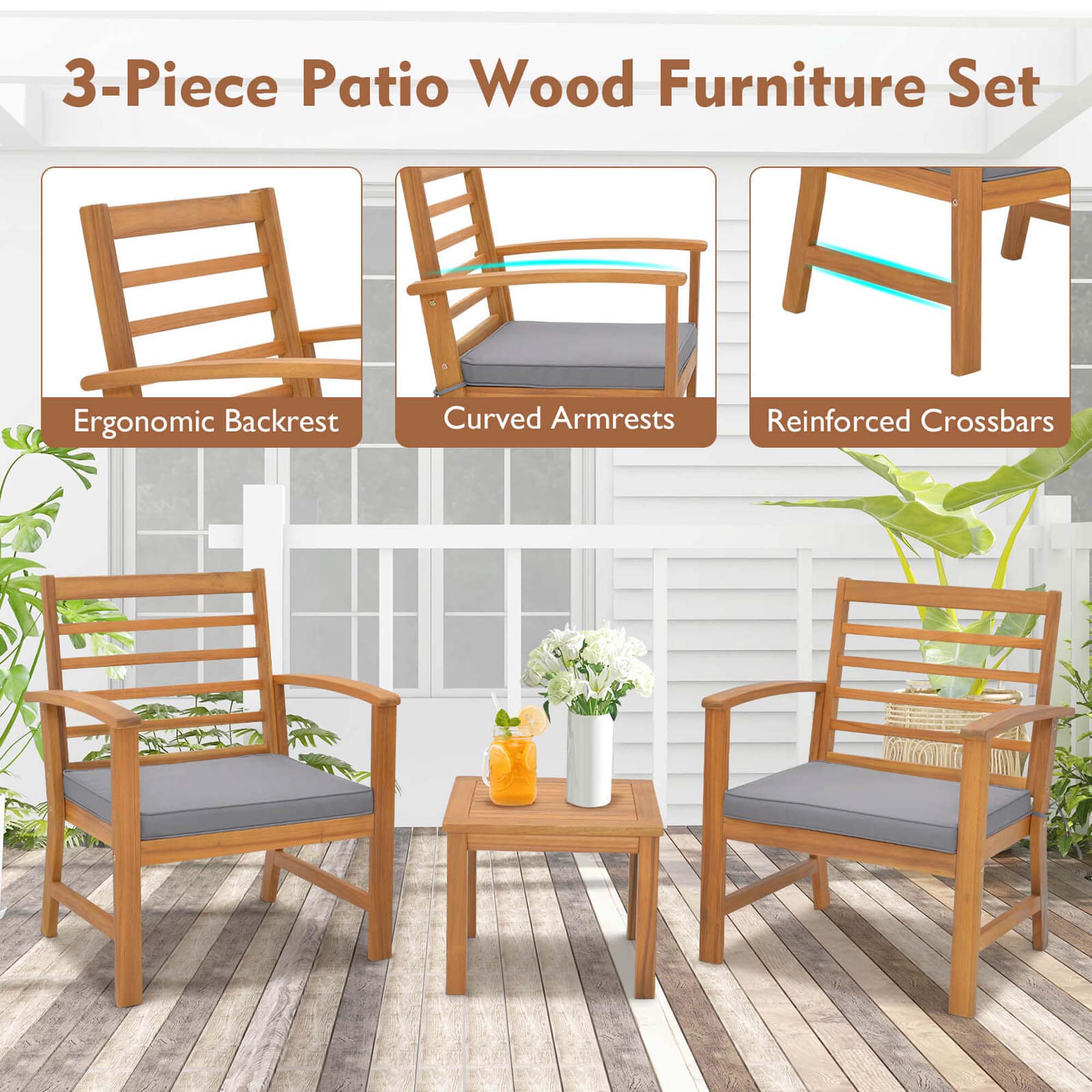 Costway HCST00818 Patio-Conversation-Sets - View #5