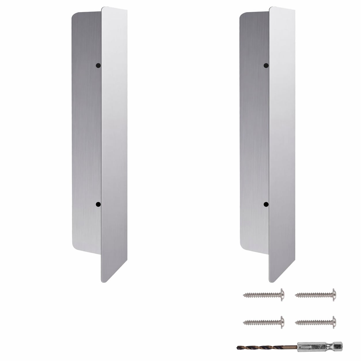 Etokfoks 1 57 in x 7 in Silver Heavy Duty Stainless Steel Garage Door Rodent Guard Weatherstrip 2 Pack #LETUHLVKI