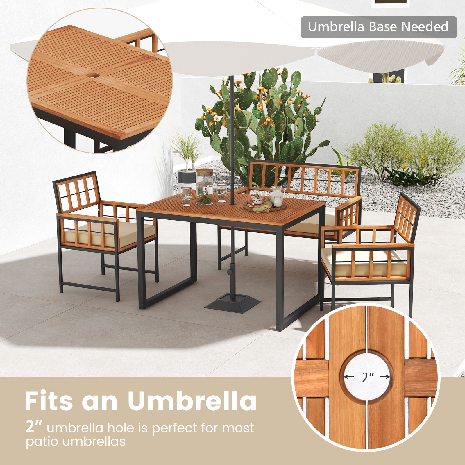 Forclover HBV-71668BN Patio-Dining-Sets - View #5