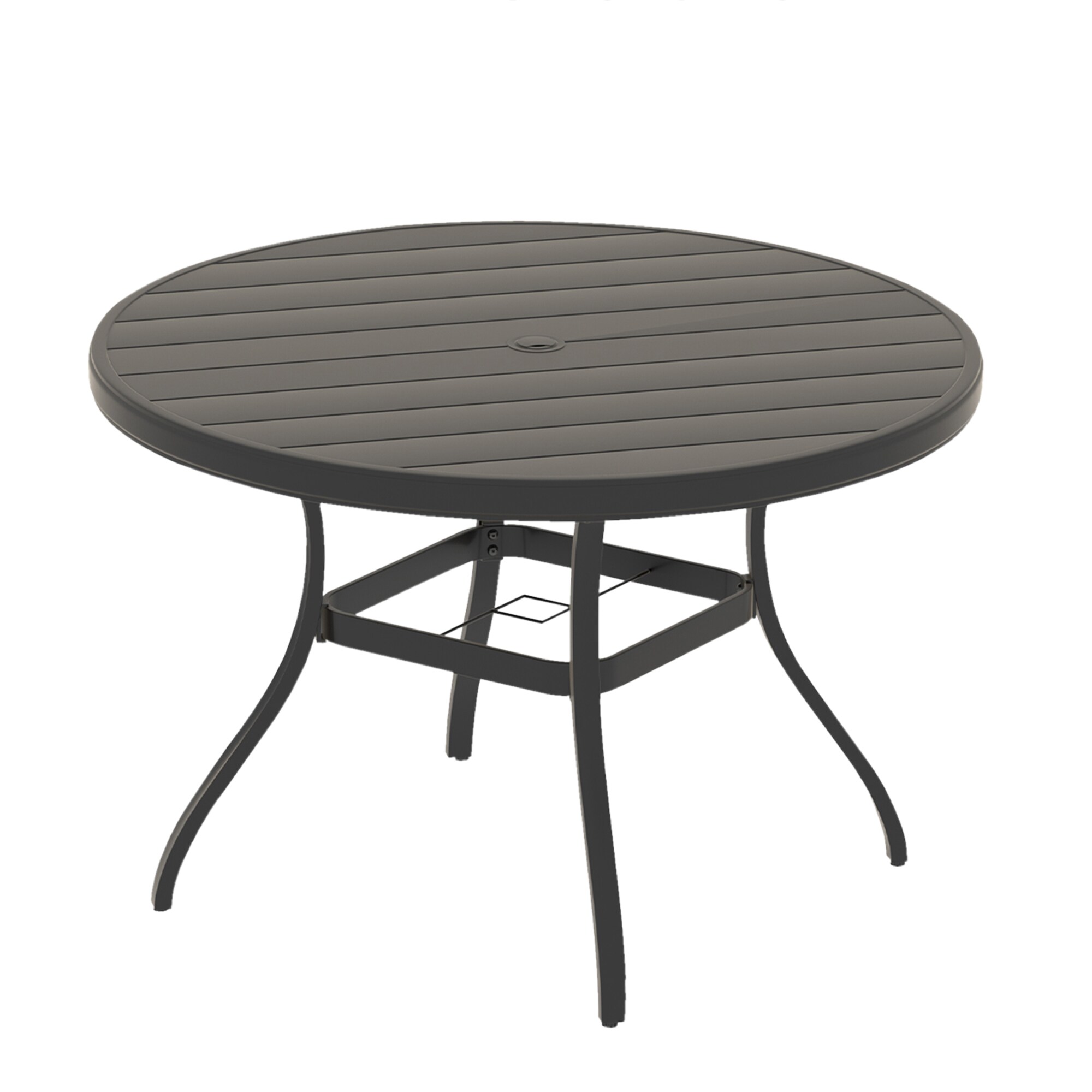 CESICIA GIGA-LS-F45 Patio Tables Round Outdoor Dining Table 52.95-in W x 52.95-in L with Umbrella Hole