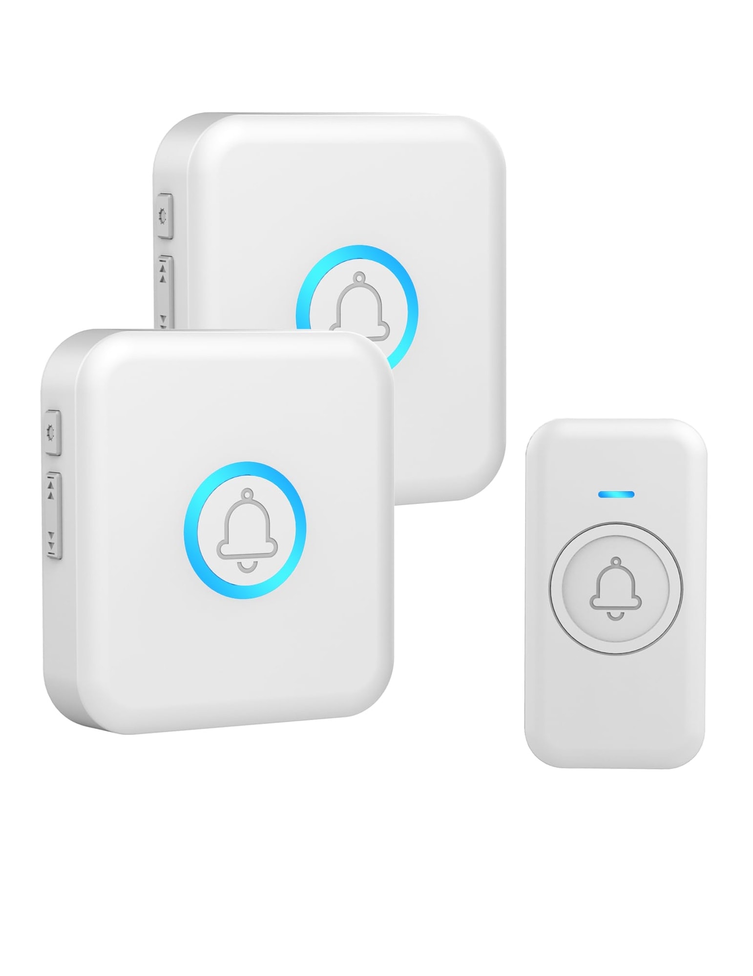Linder Group Inc Wireless Doorbell Kit 1000ft Range Waterproof LED Flash 60 Chimes 5 Volume Levels Mute Mode Easy Install for Home Office Hospital 2 Receivers 1 #L3PN3WKD