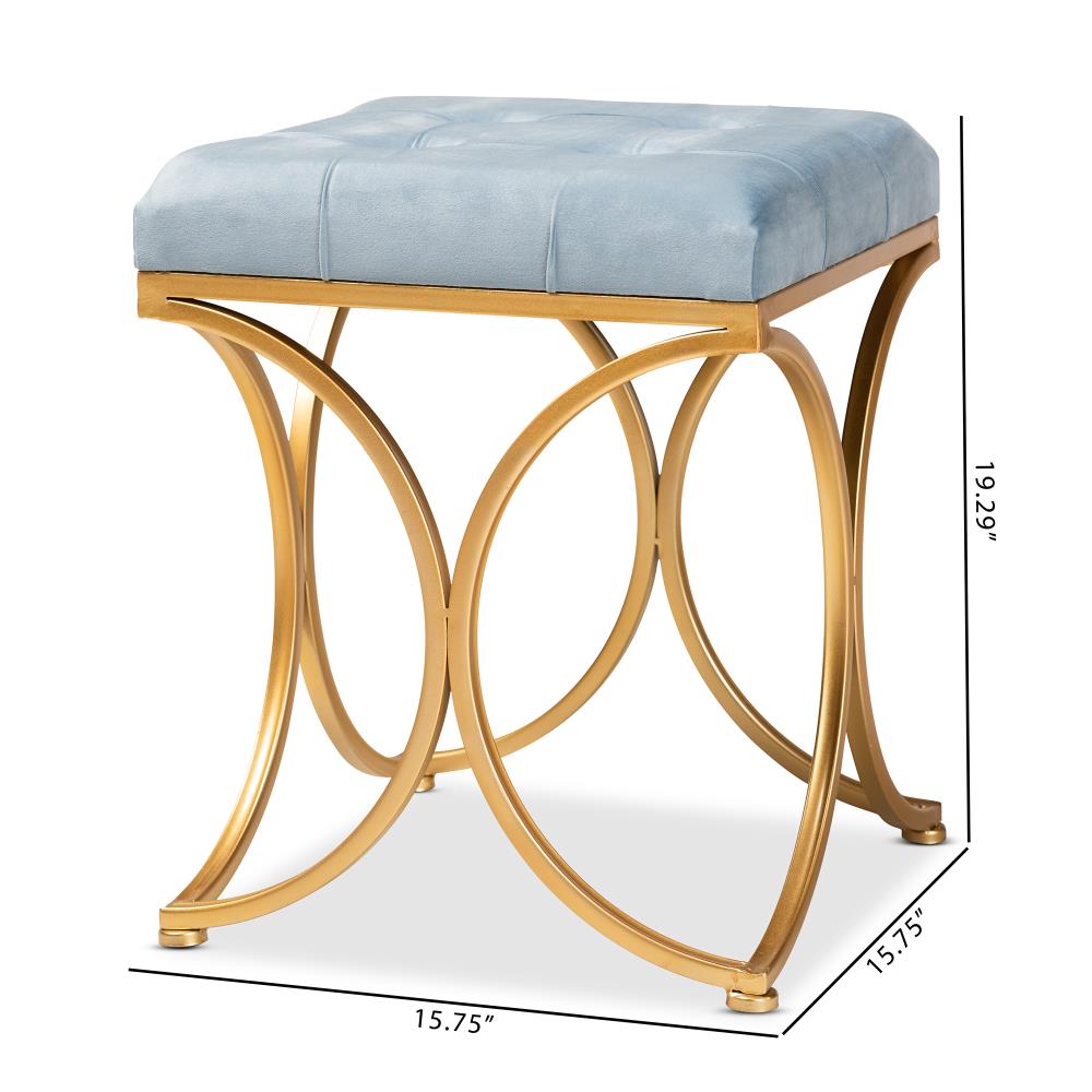 Baxton Studio 161-10268-LW Indoor-Ottomans - View #5
