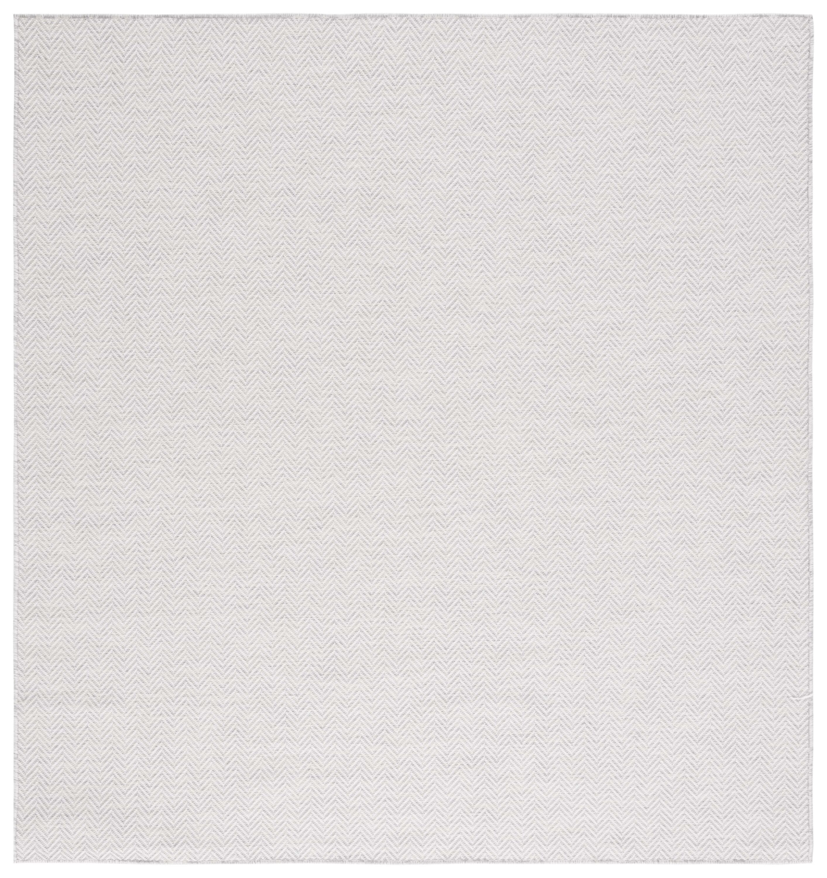 Safavieh HTN233A-3SQ 3 x 3 (ft) Loomed Polyester/Polypropylene Ivory/Multi Square Indoor/Outdoor Solid Mid-Century Modern Area rug
