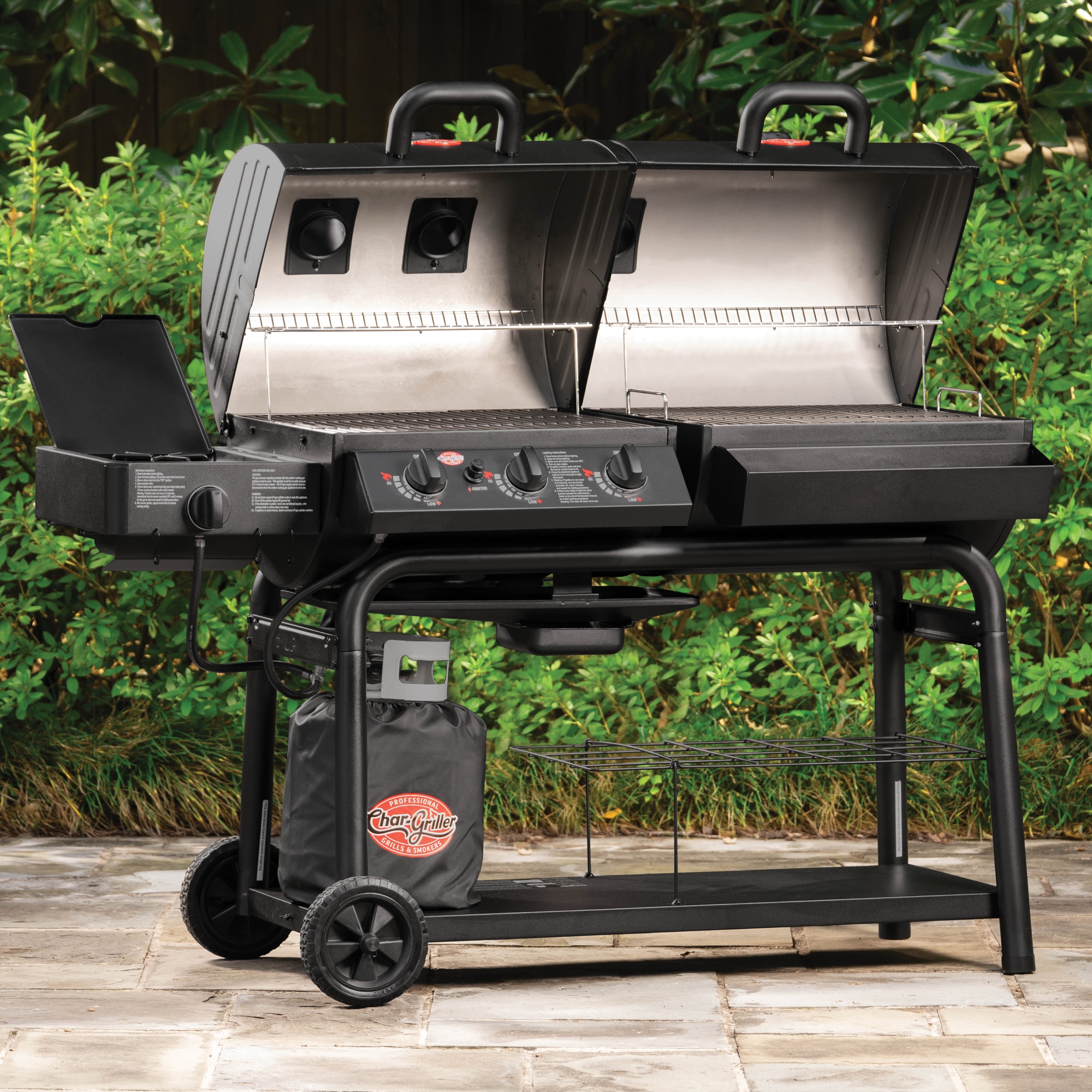 Double Play® Gas & Charcoal Grill - Char-Griller