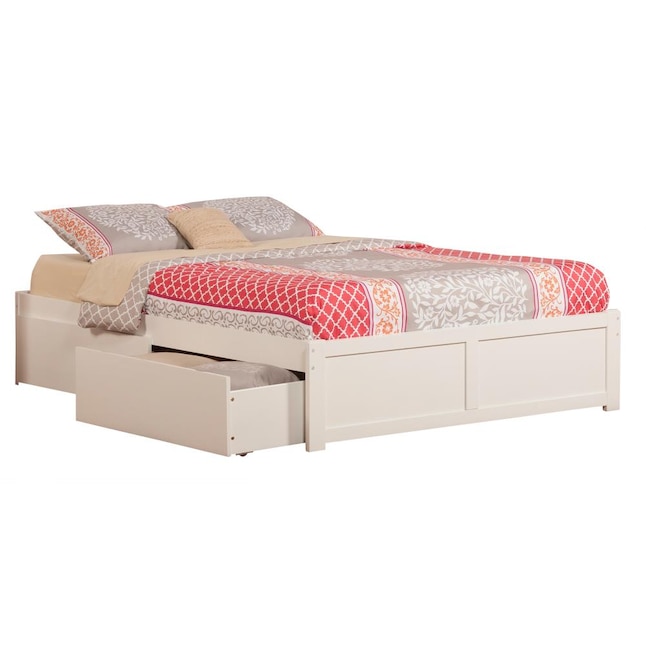 Afi Furnishings Concord White King, White King Size Platform Bed With Storage