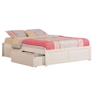 AFI Furnishings Concord White King Platform Bed with Storage in the Beds  department at Lowes.com