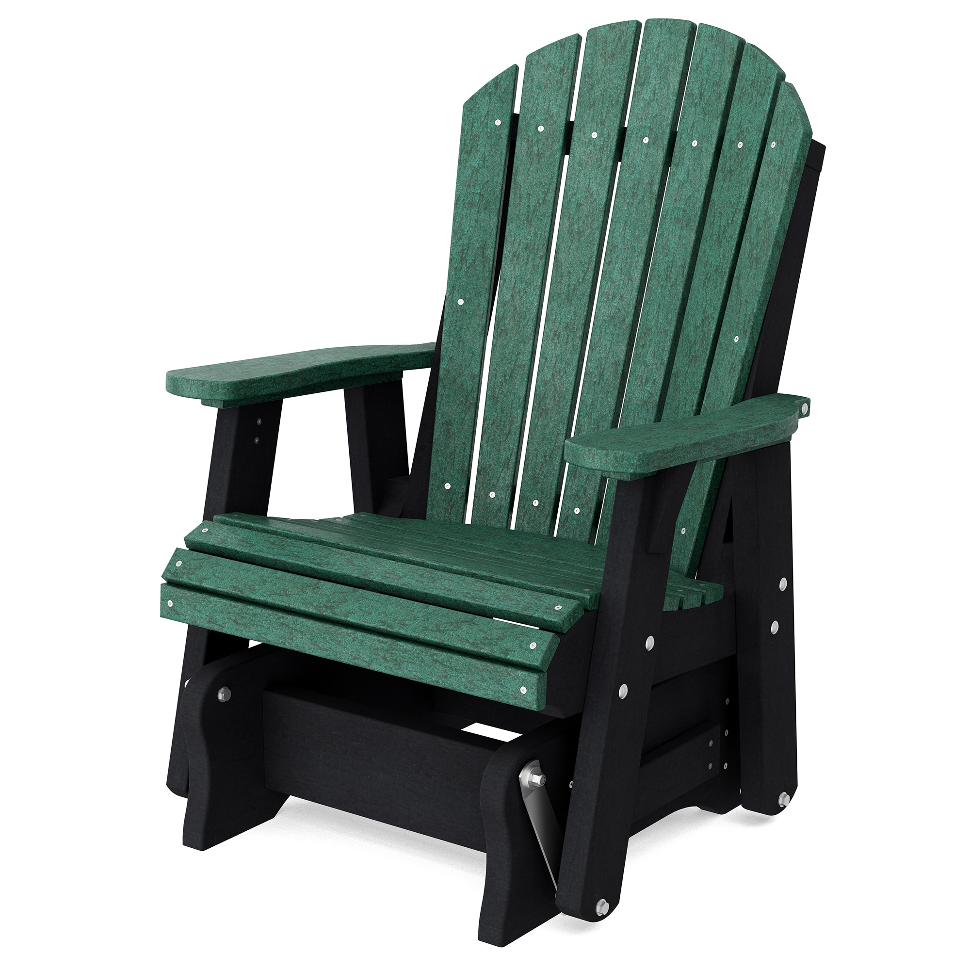 Wildridge Heritage 1 -person Turf Green/Black HDPE Outdoor Glider