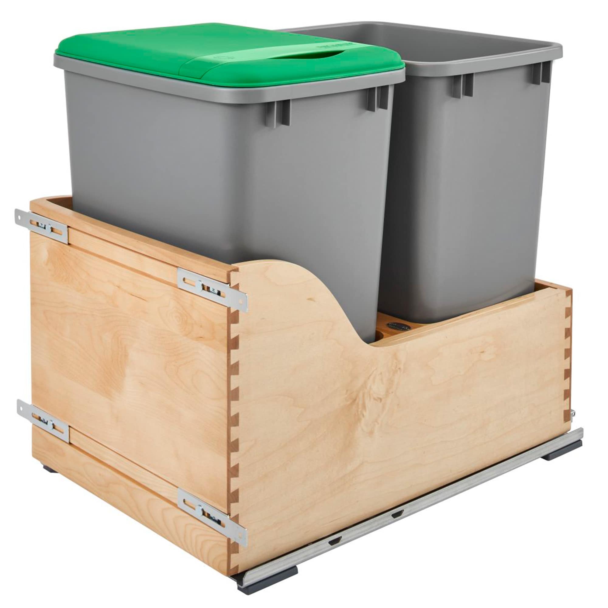 Rev-A-Shelf 152835 15-in x 22-in x 20-in 35-Quart Soft Close 2 Pull-out trash can