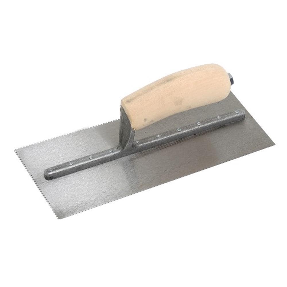 Marshalltown NT991 1/16-in x 1/16-in x 1/16-in Steel Square Notch Ceramic Floor Trowel