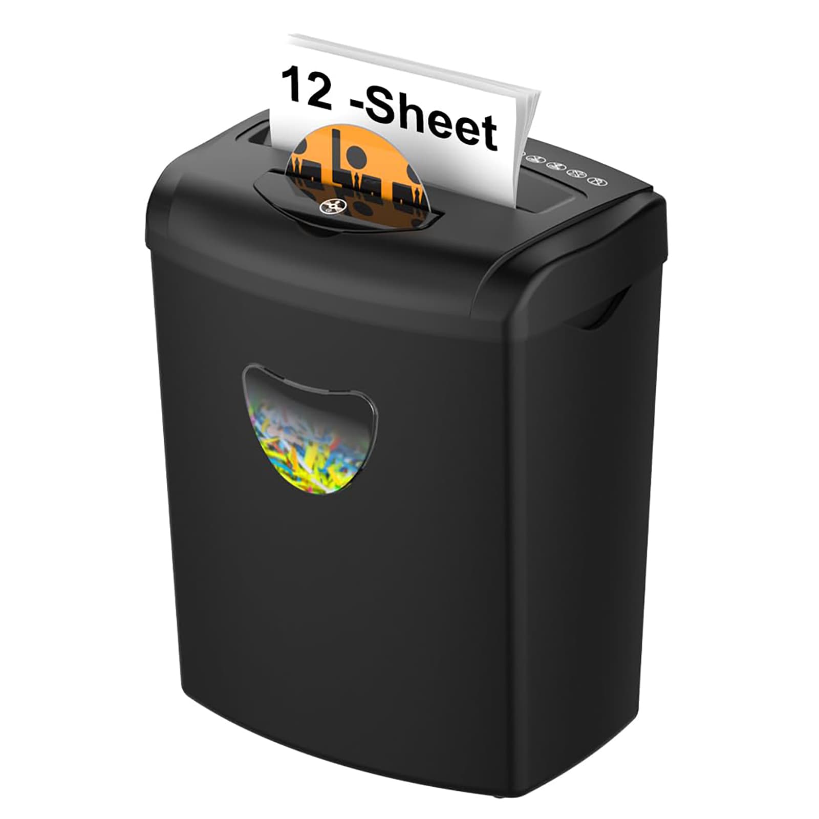 Aoibox  Cross Cut Paper Shredder 12 Sheet Capacity P4 Security Shreds Paper Credit Cards and CDs 5.55 Gallon Basket Jam Proof for Home Office 1 Piece