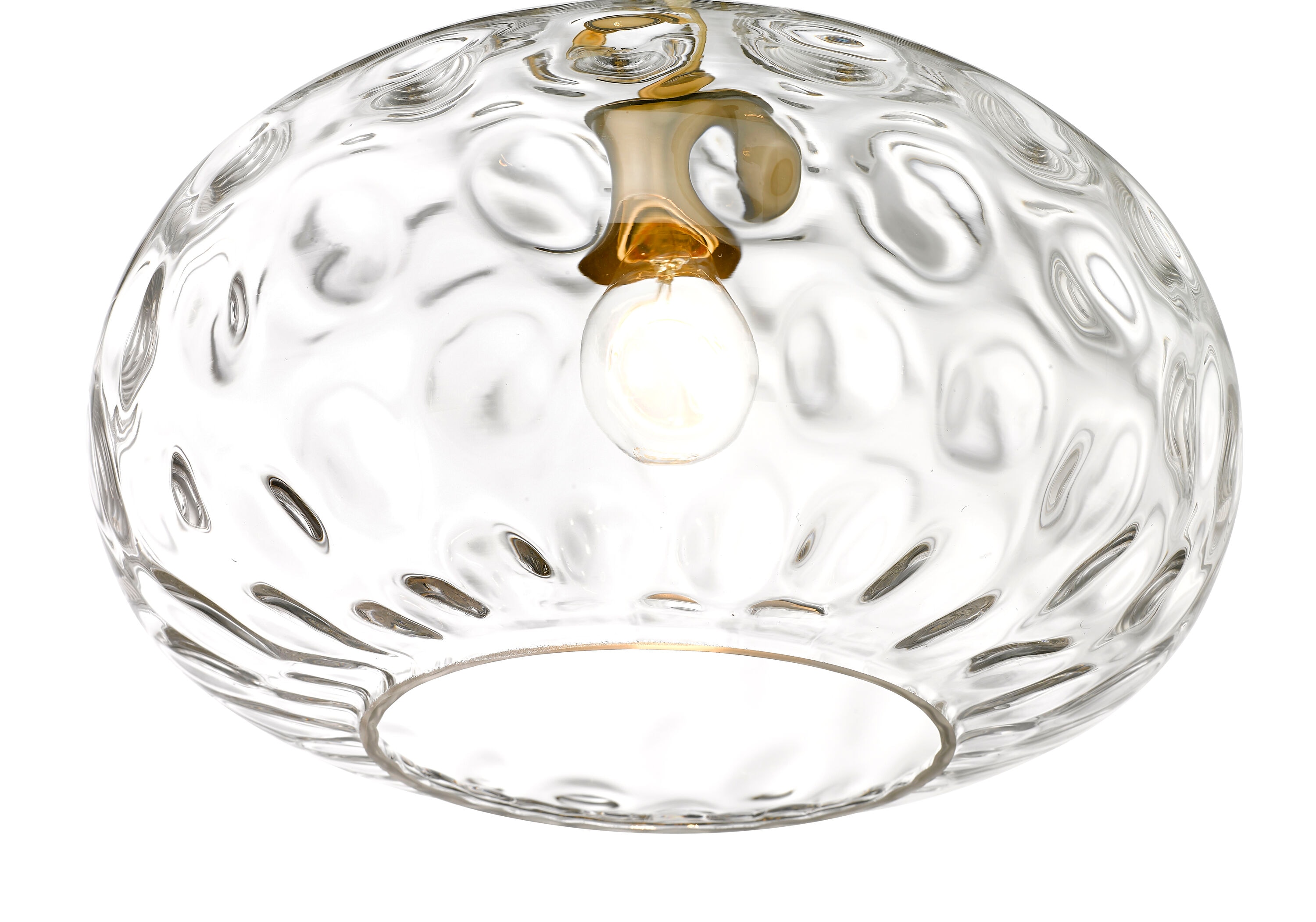 Chloe 14" Olde Brass Glass Pendant Light