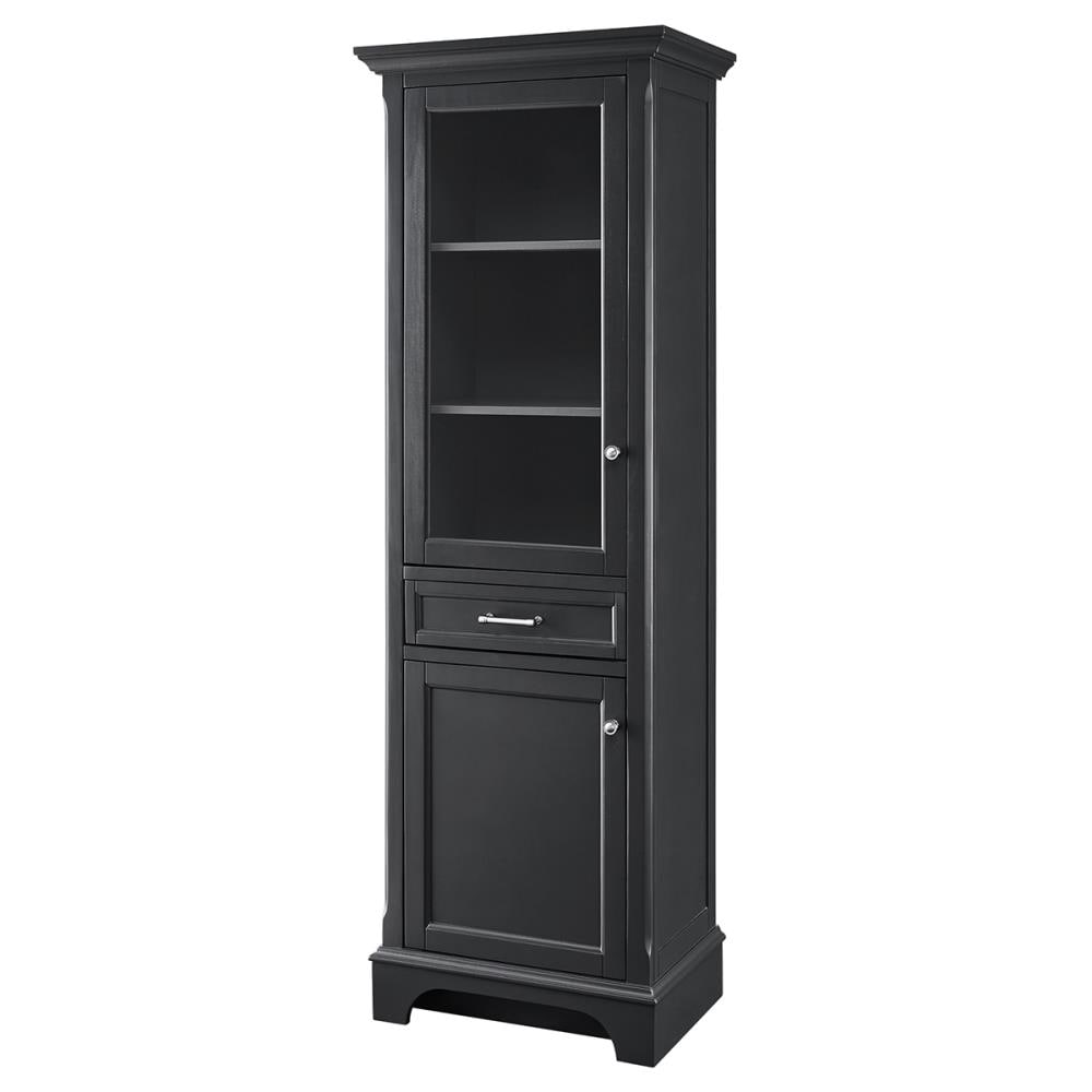 allen + roth Roveland 24-in W x 72-in H x 16-in D Dark Gray MDF ...