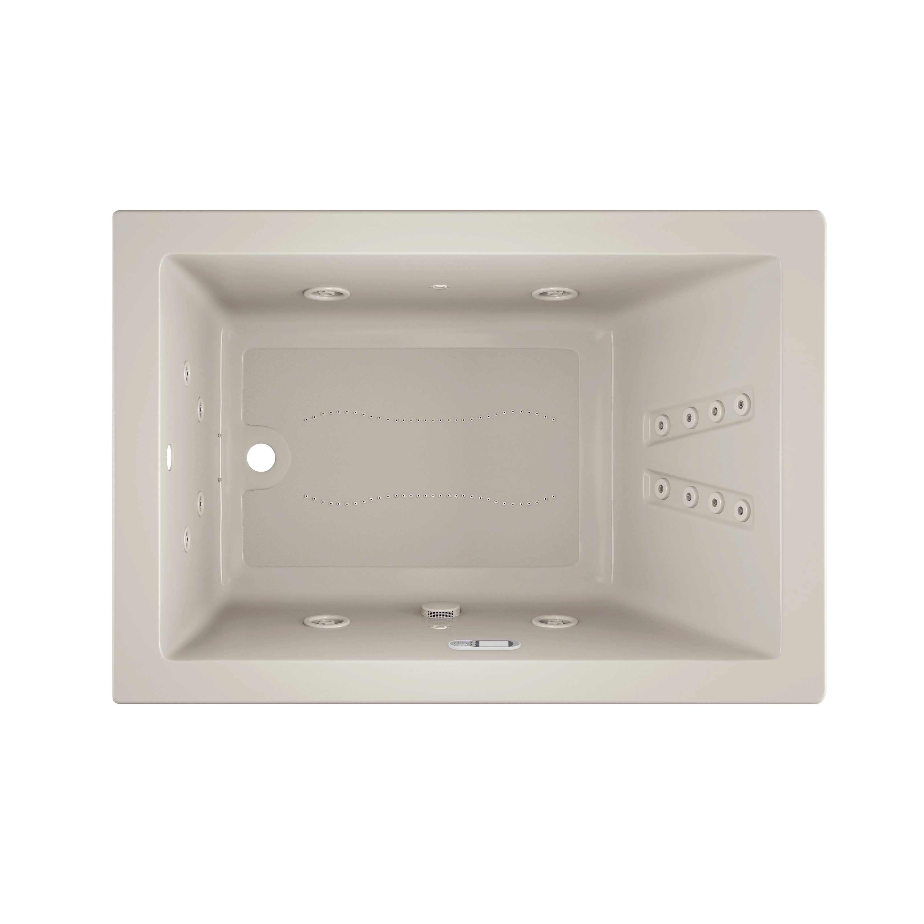 Jacuzzi MT28969 SOLNA 42-Inches x 60-Inches Oyster Acrylic Rectangular Drop-in and undermount Whirlpool and air bath combination tub ( Right Drain )
