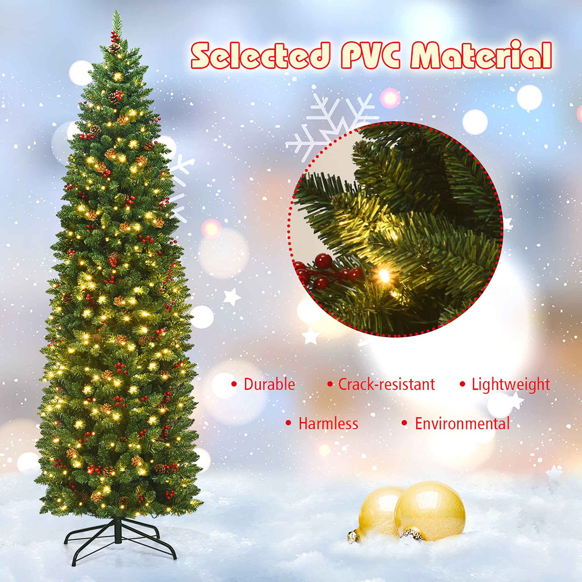 Costway CM22855US Artificial-Christmas-Trees - View #5