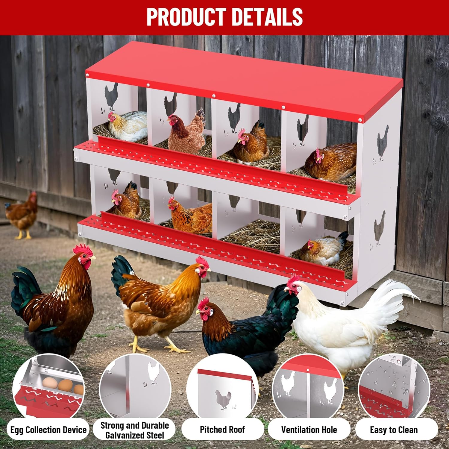 Qeetex WLS-PHO-348SS85U Chicken-Coops-Rabbit-Hutches - View #8