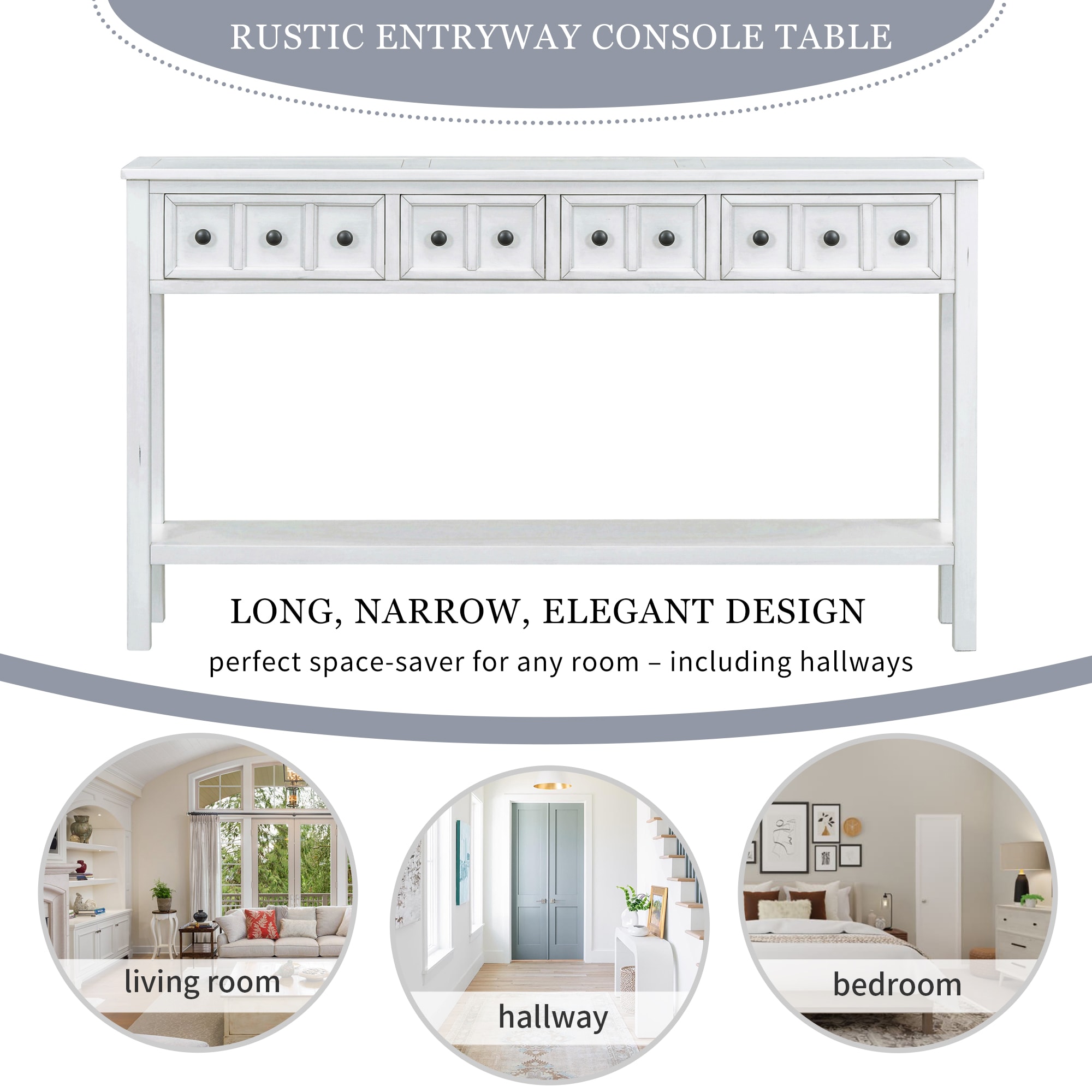 SINOFURN SYA330091WT Console-Sofa-Tables - View #7