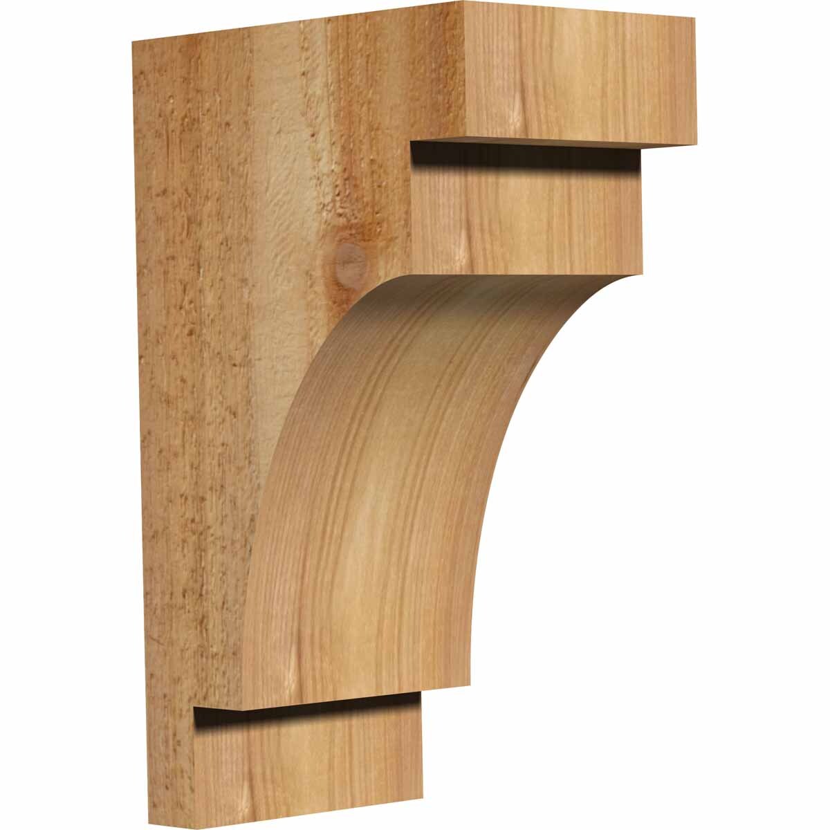 Ekena Millwork COR04X06X10MED00RWR 4-in x 6-in x 10-in Mediterranean Unfinished Western red cedar Wood Paintable/Stainable Corbel