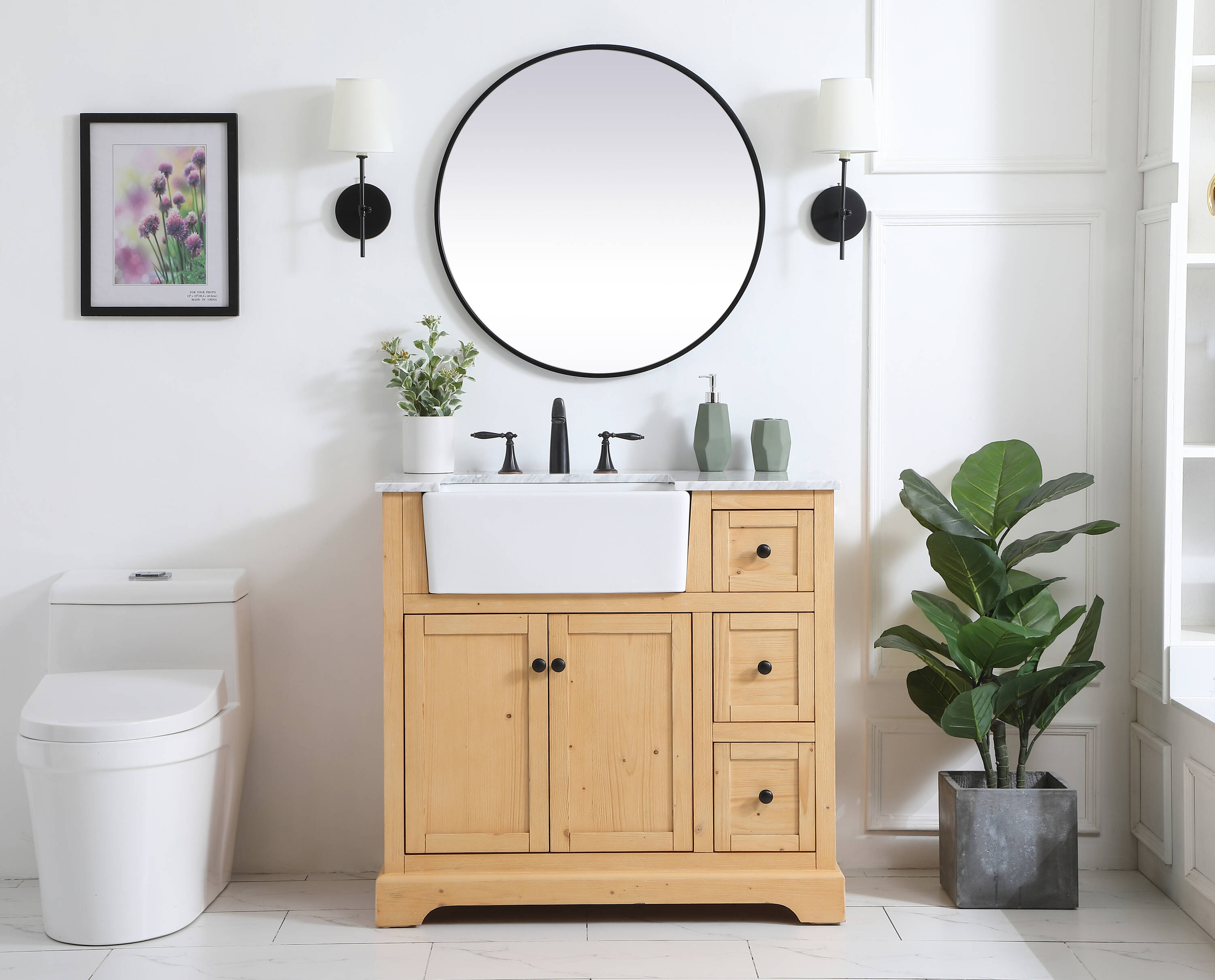 Elegant Decor HF180708NW Bath-Vanity-Combo - View #5