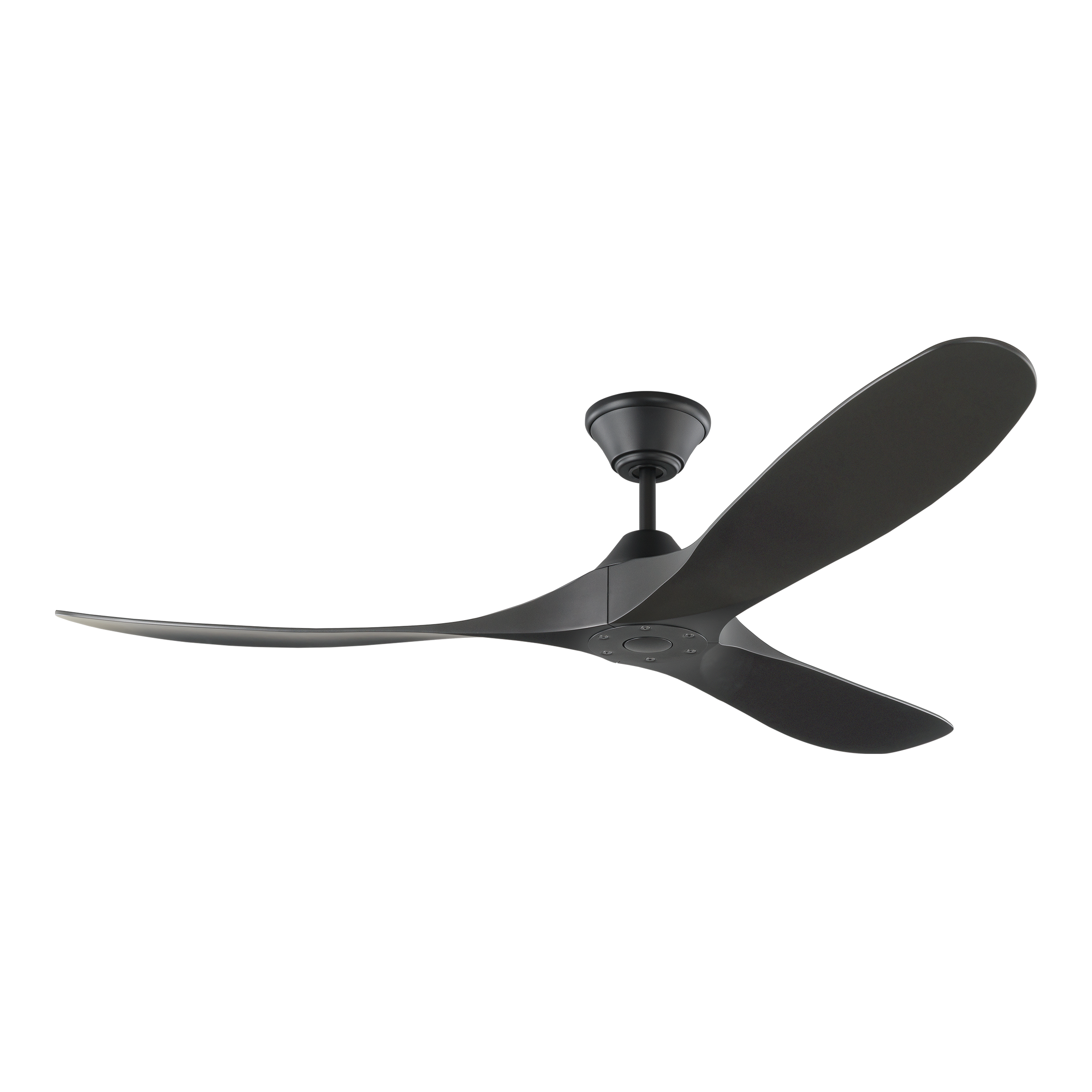 Generation Lighting 3MGMR60MBK-V2 Maverick Coastal 60-in Outdoor Midnight Black with Midnight Black ASA Blades Ceiling Fan and Remote ( 3 -Blade )