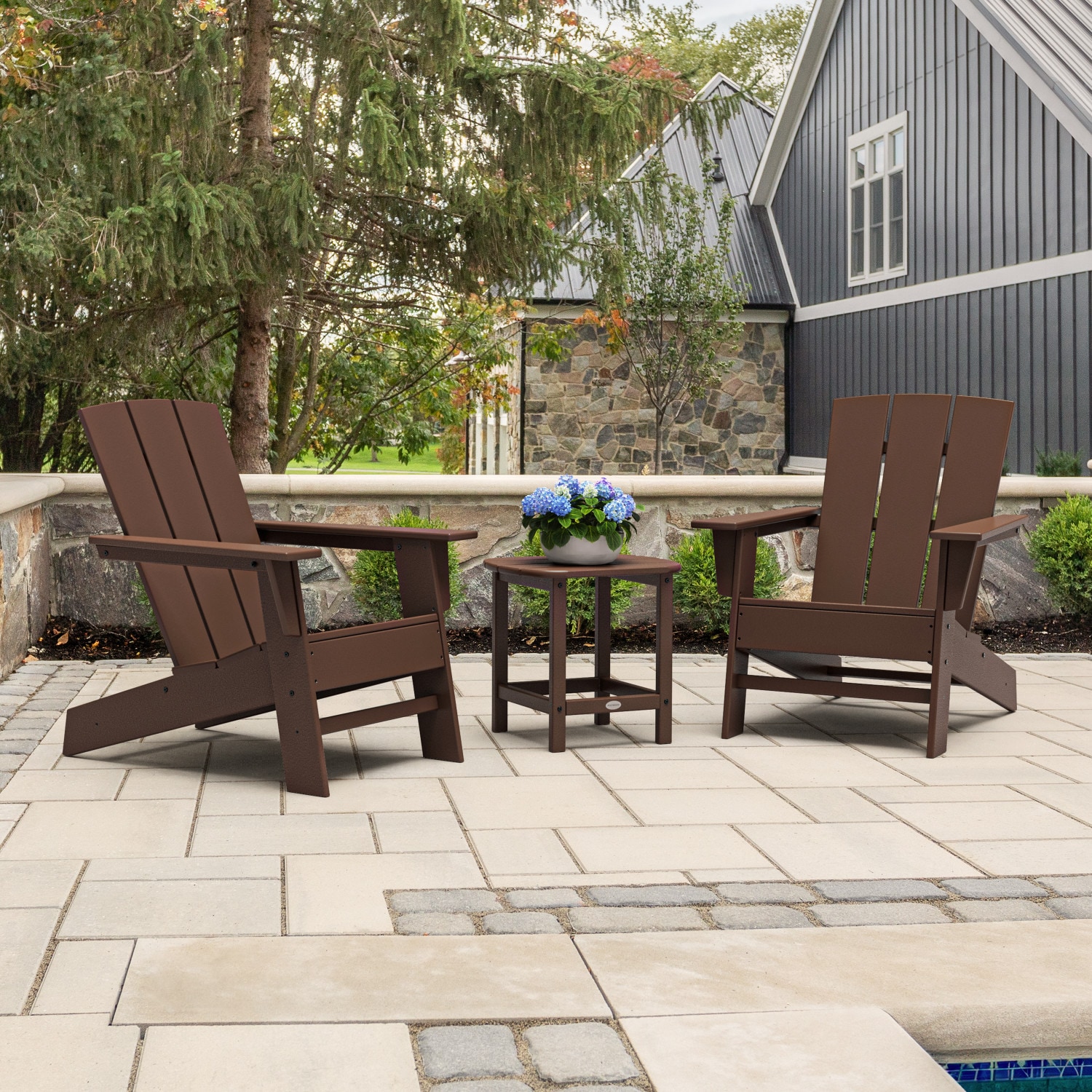 allen + roth by POLYWOOD PWS1540-1-MA Oakport 3 -Piece Patio Conversation Set
