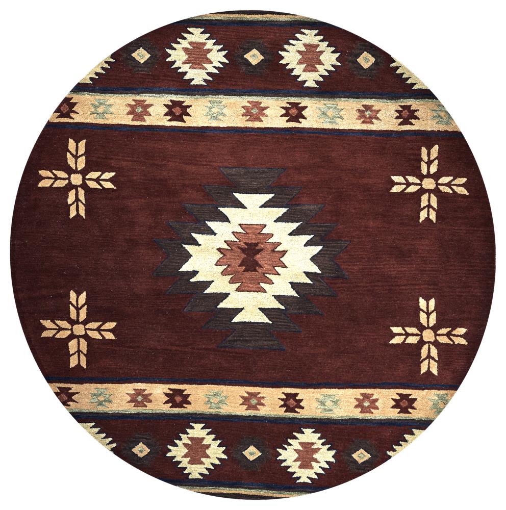 Alora Decor RYDRY1004007010RD Ryder 10 x 10 (ft) Tufted Wool Multiple colors/finishes Round Indoor Southwestern Area rug