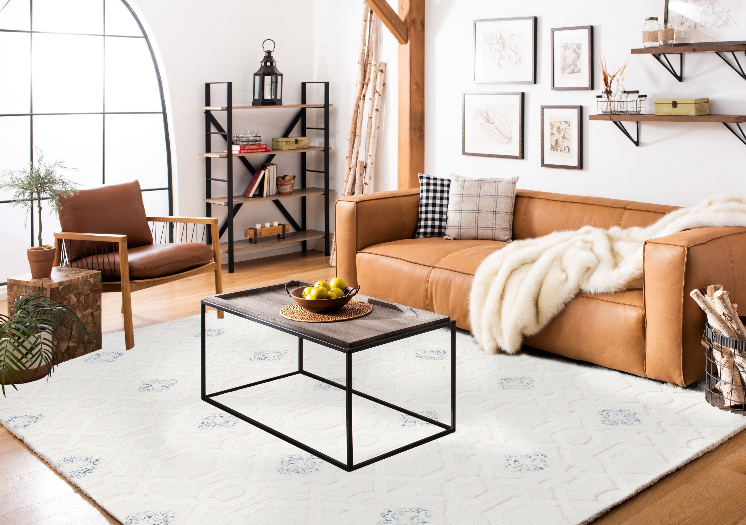 Ivory Hand-Tufted Wool Shag 8' x 10' Area Rug