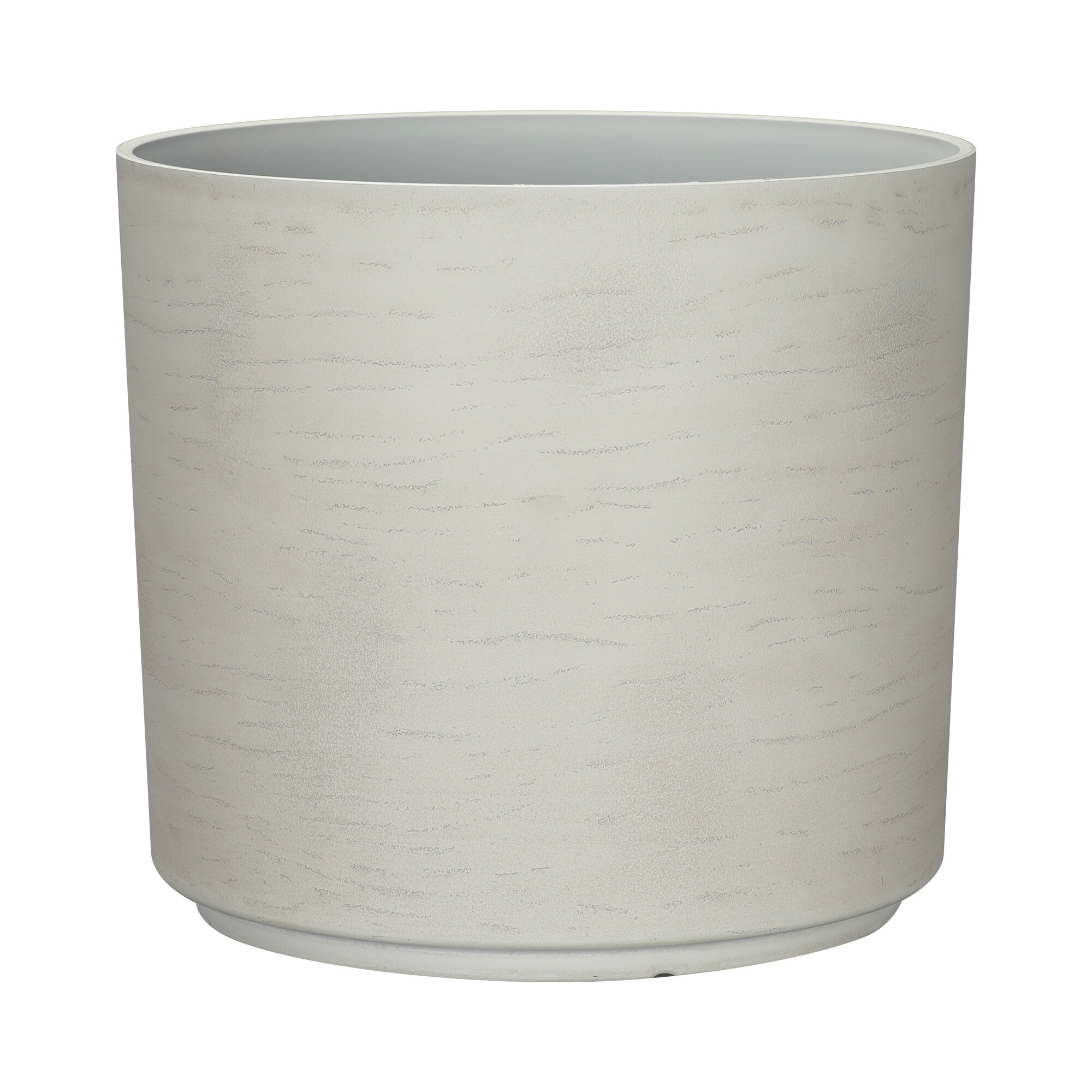 Style Selections PLHZ214TYH Round 13.26-in W Large Gray Resin Contemporary/Modern Indoor/Outdoor Planter With Drainage Holes