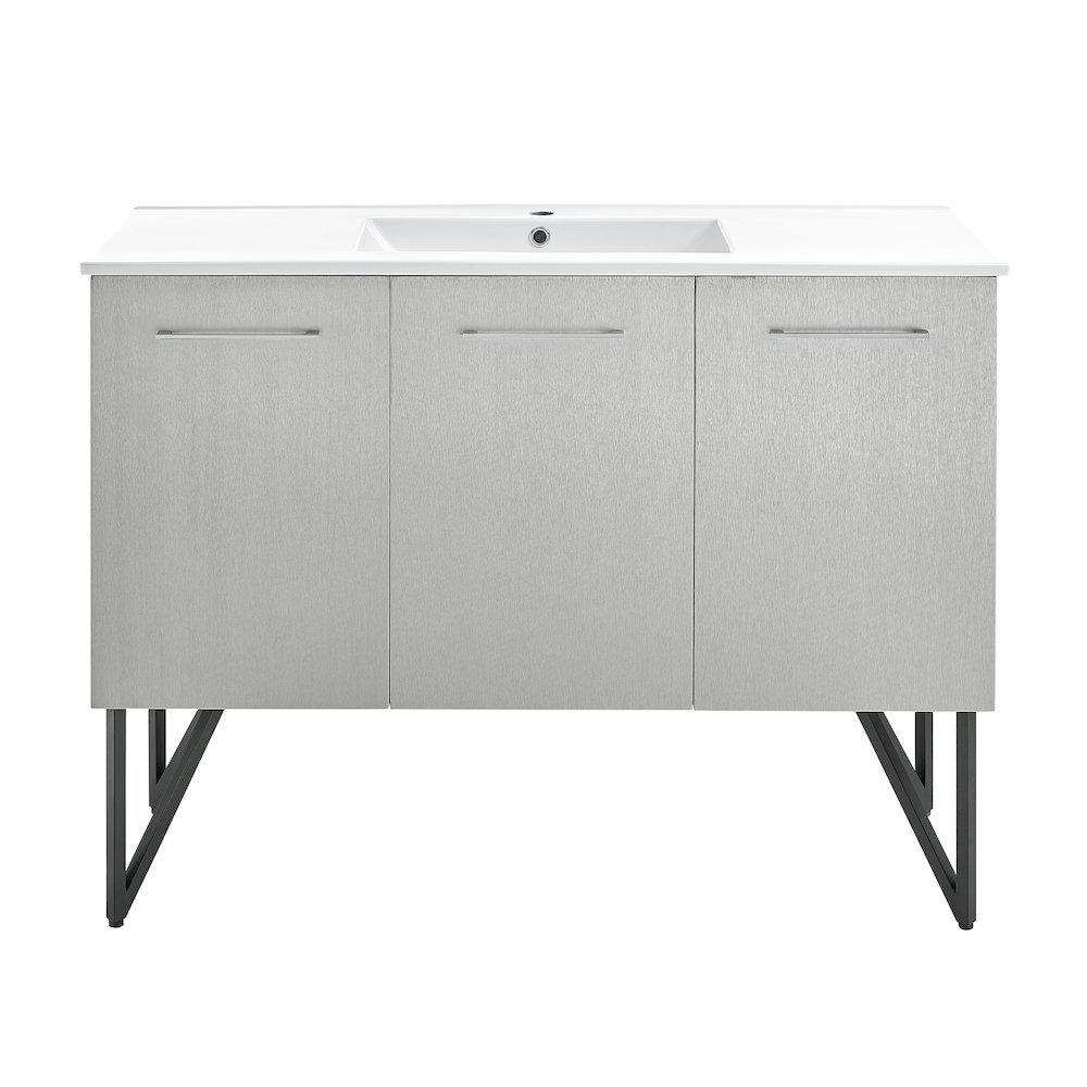 Swiss Madison - Annecy 48 Freestanding Bathroom Vanity in Gray with Sink Top