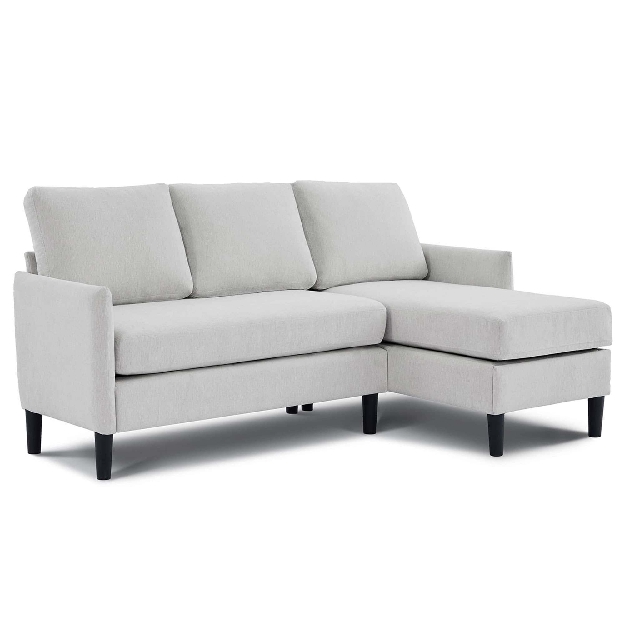 VOUA SAF-MSLD2-BE 73.23-in Casual Gray Microfiber Sectional