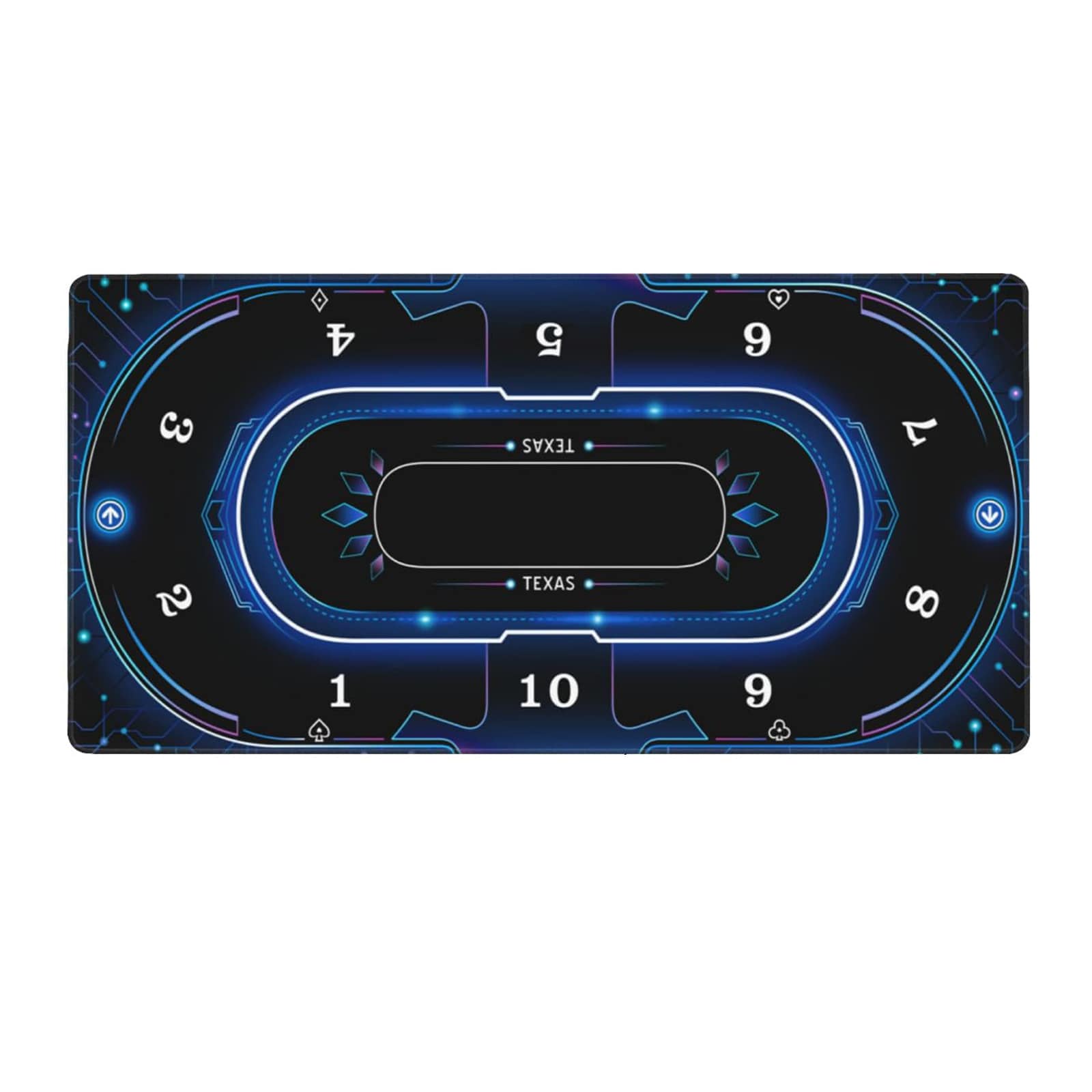 Etokfoks  Game Table Type Accessories in Green Slip Resistant Rubber Poker Mat Ultra Smooth Surface Foldable Table Topper