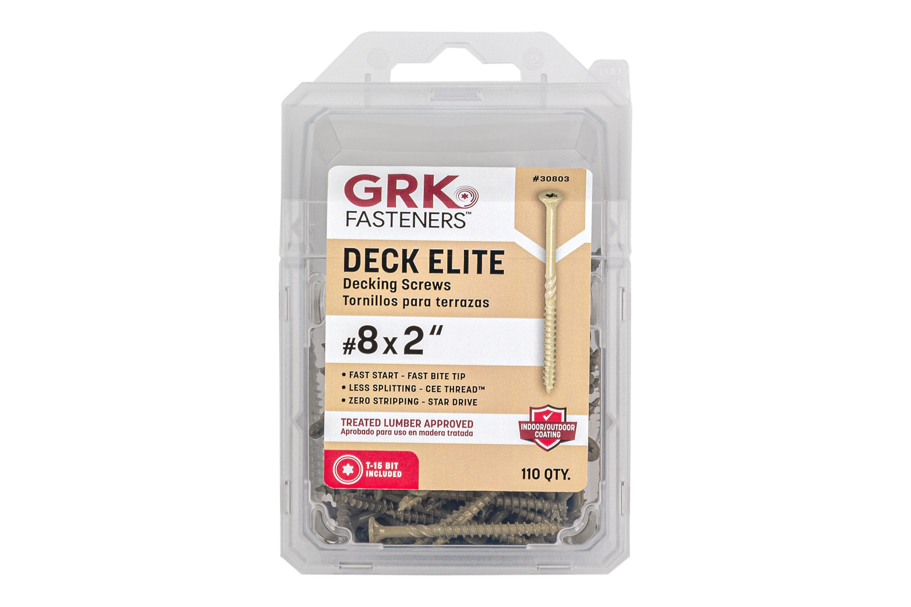 GRK 30803 #8 x 2-in Wood to wood Deck Screws ( 110 -Per Box )