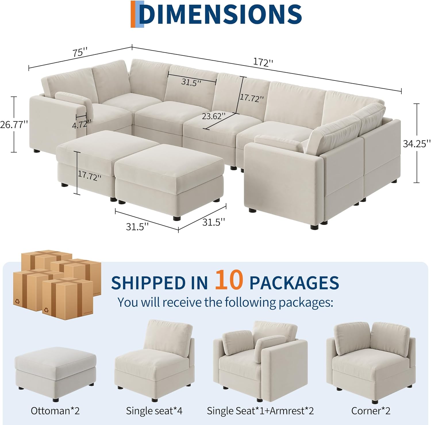 Garvee CJH-VAM-33XLPU79 Sofas-Loveseats - View #2