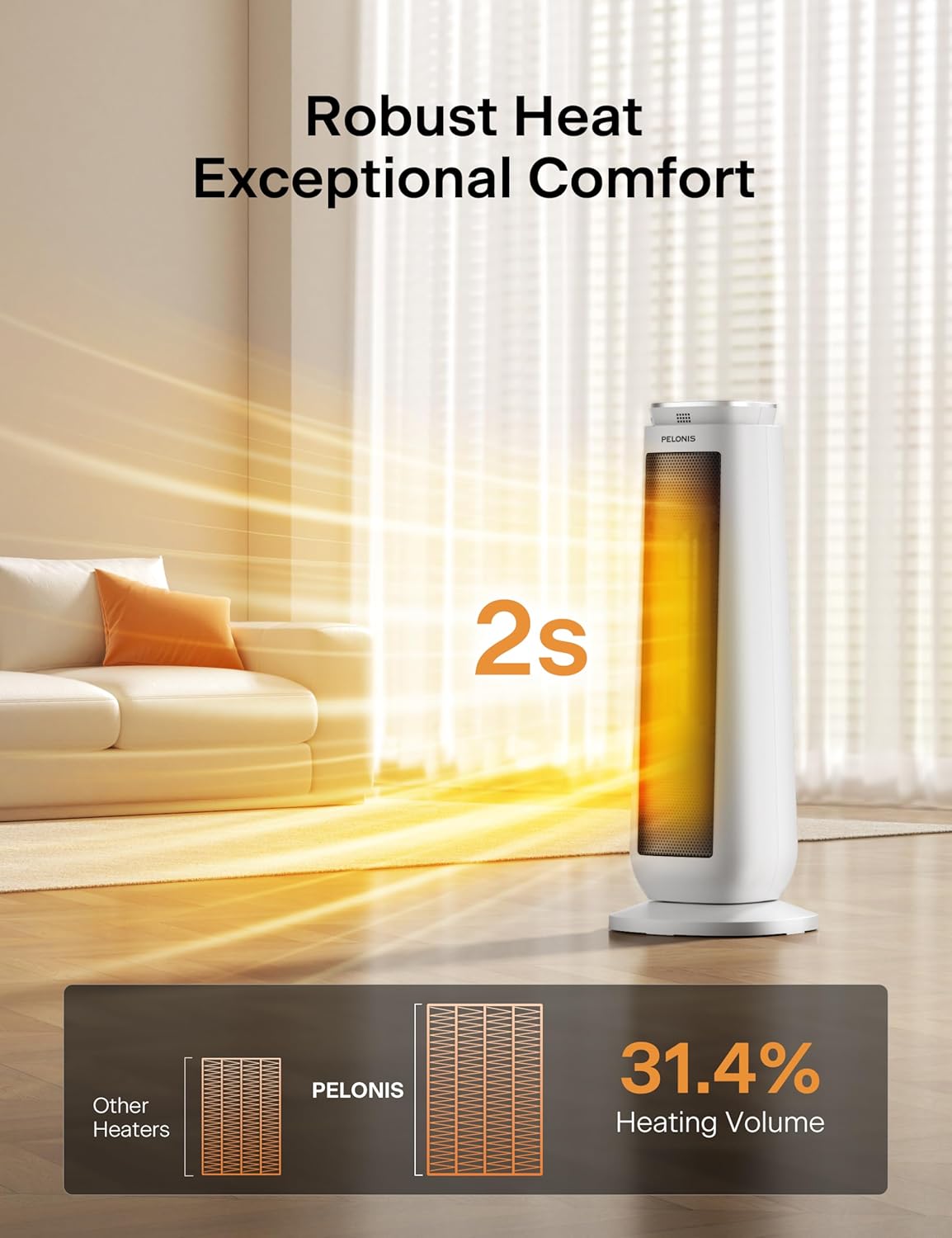 PELONIS PHTPU1501 Portable-Electric-Heat - View #3