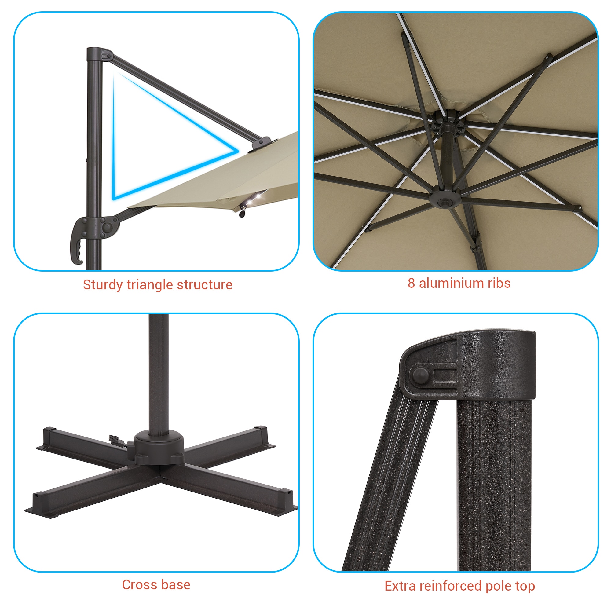 ACEGOSES LW-PCT-JC12M-LED Umbrellas-2 - View #2