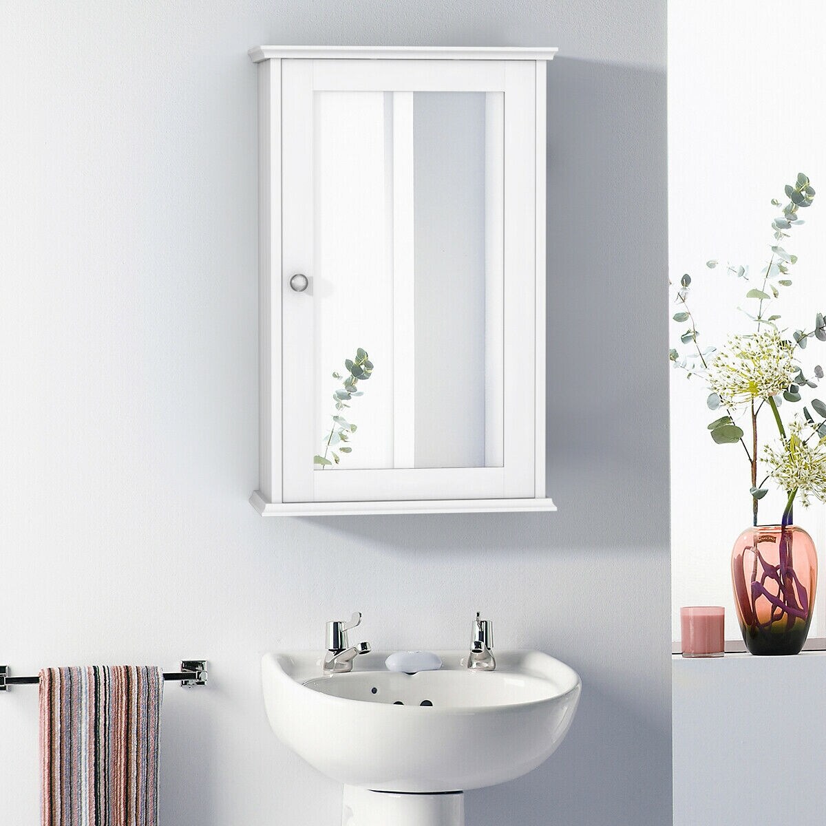 Forclover HYFC-BA846WH Bathroom-Wall-Cabinets - View #2