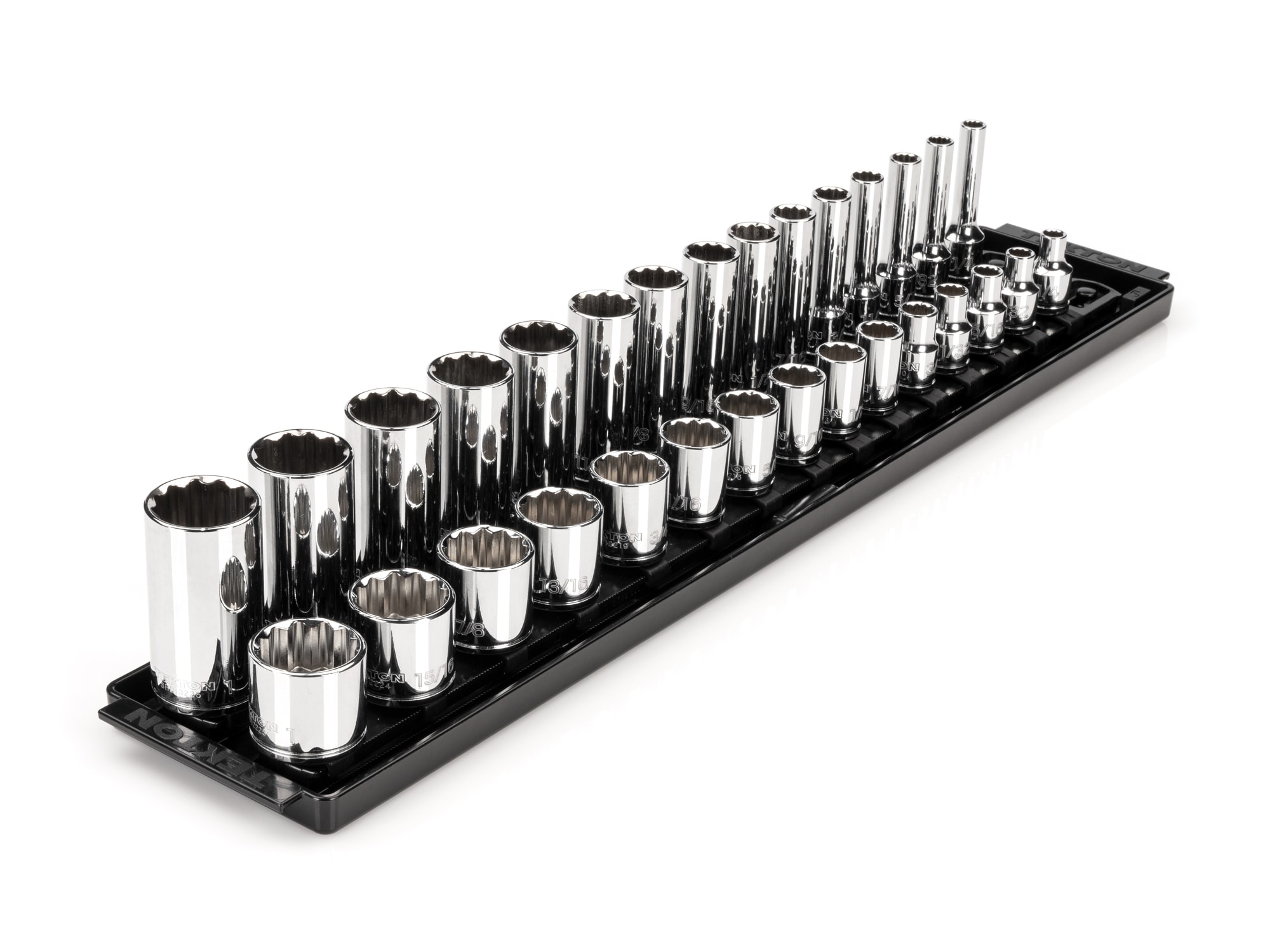 TEKTON 30-Piece Standard (SAE) 3/8-in Drive 12-point Set Shallow/Deep Socket  Set in the Sockets & Socket Sets department at