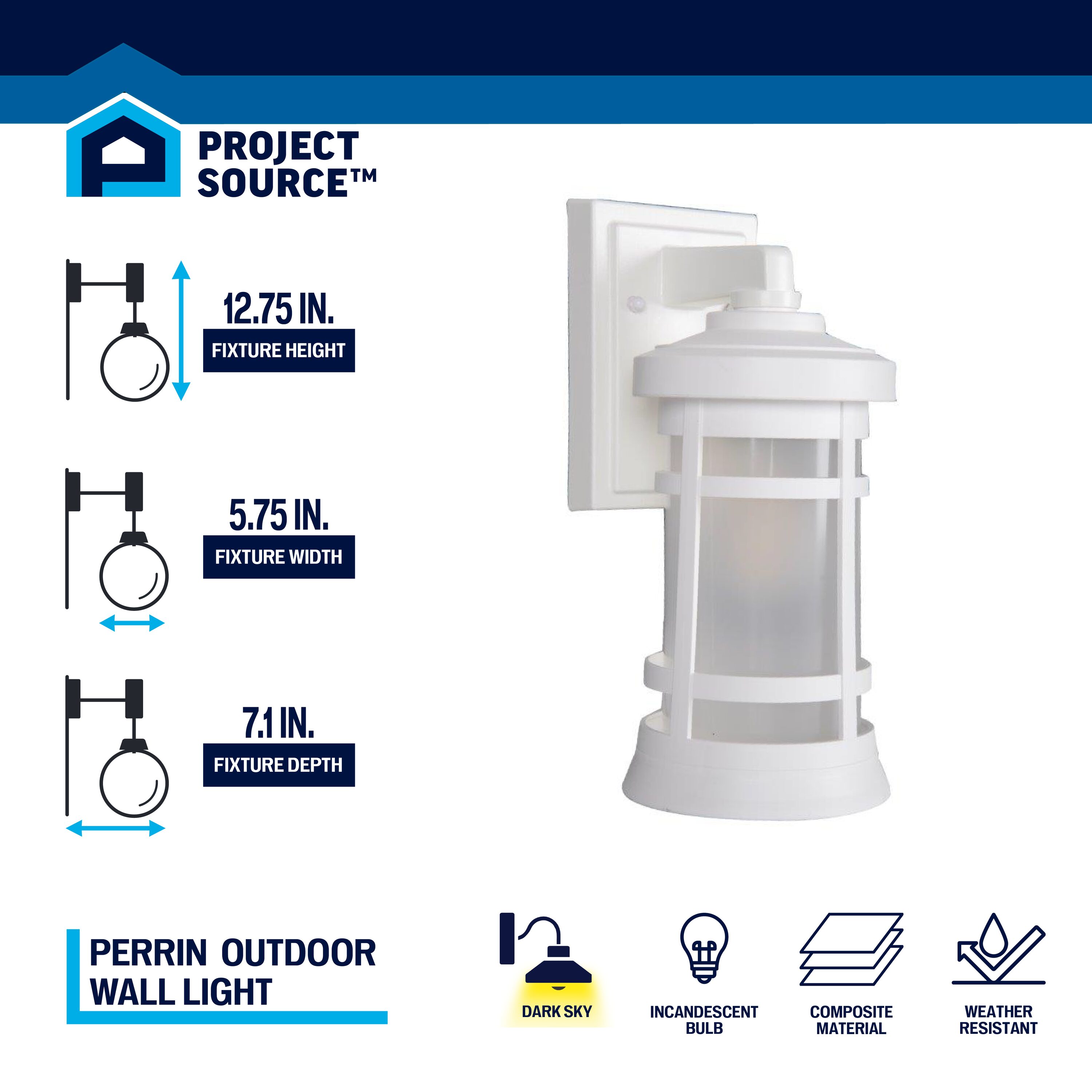 Project Source WL132WW Outdoor-Wall-Lighting - View #2