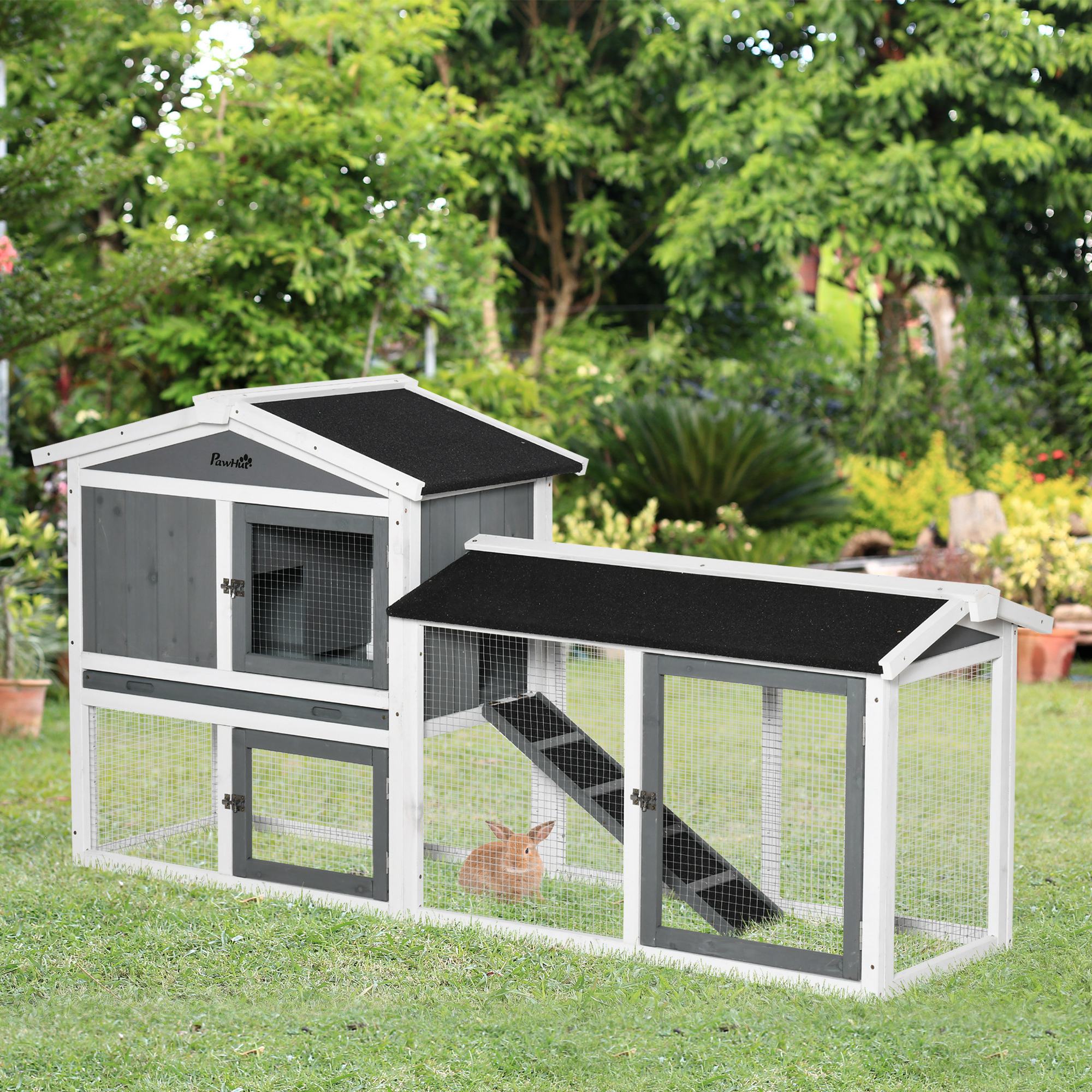 PawHut X-D51-311 Chicken-Coops-Rabbit-Hutches - View #2