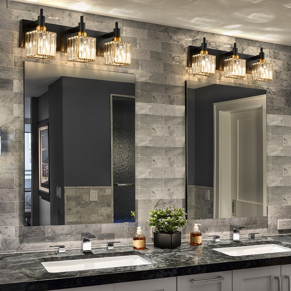 Bling bathroom 2024 light fixtures