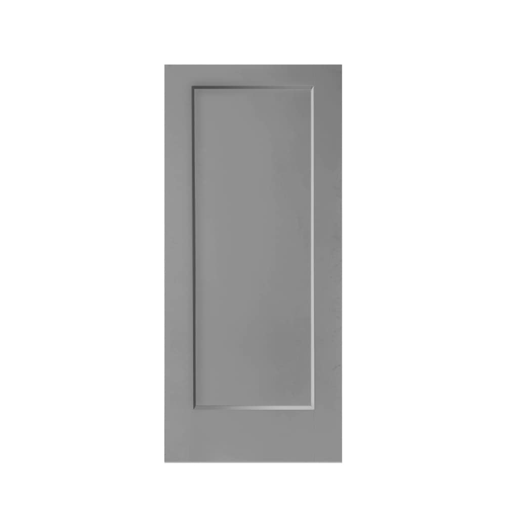 CALHOME DOOR-1PANEL-LP-30SG 30-in x 80-in Light Gray Stained MDF Hollow core Single Barn Door (Hardware Not Included)