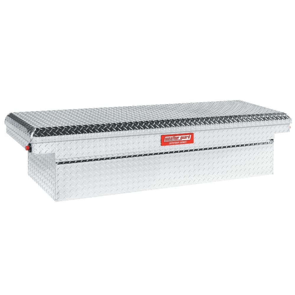 71.38-in x 19.63-in x 16.19-in Silver Aluminum Crossover Truck Tool Box | - WEATHER GUARD 301106-9-01