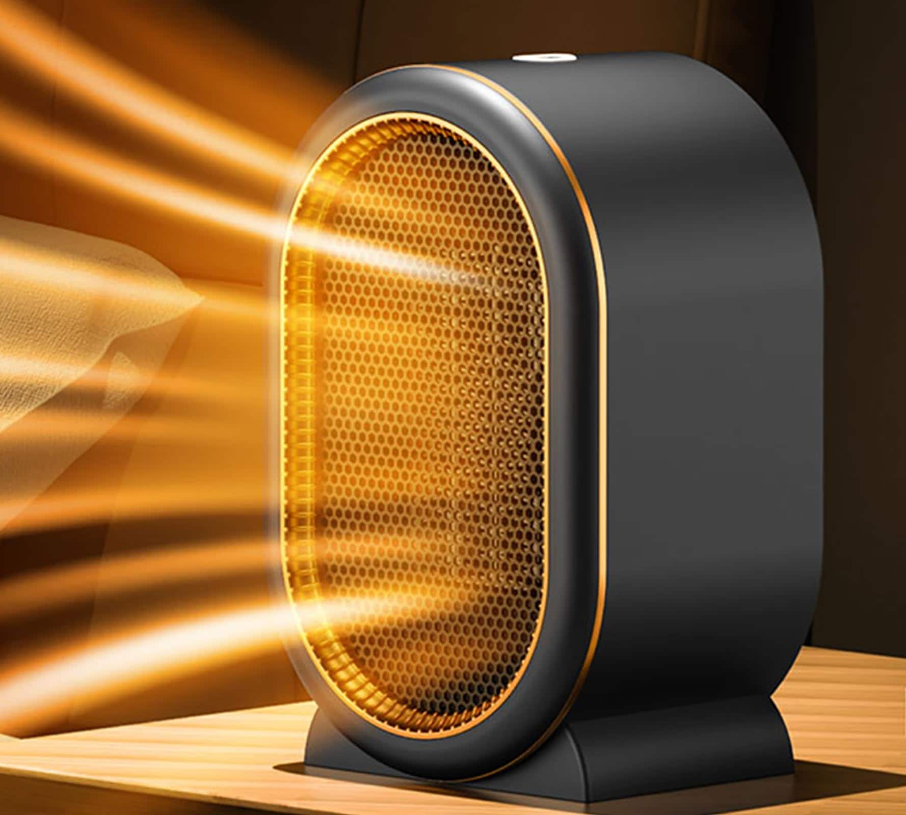 AKSCYZM  Portable Space Heater 1200W Ceramic Heater Fan for Indoor Office Bedroom Desk Energy Saving Quiet Operation Safety Tip Over Protection