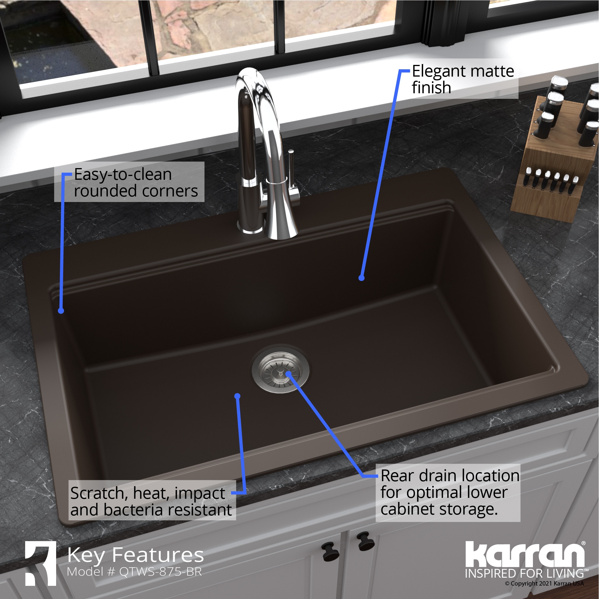 Karran QTWS-875-BR Kitchen-Sinks - View #7