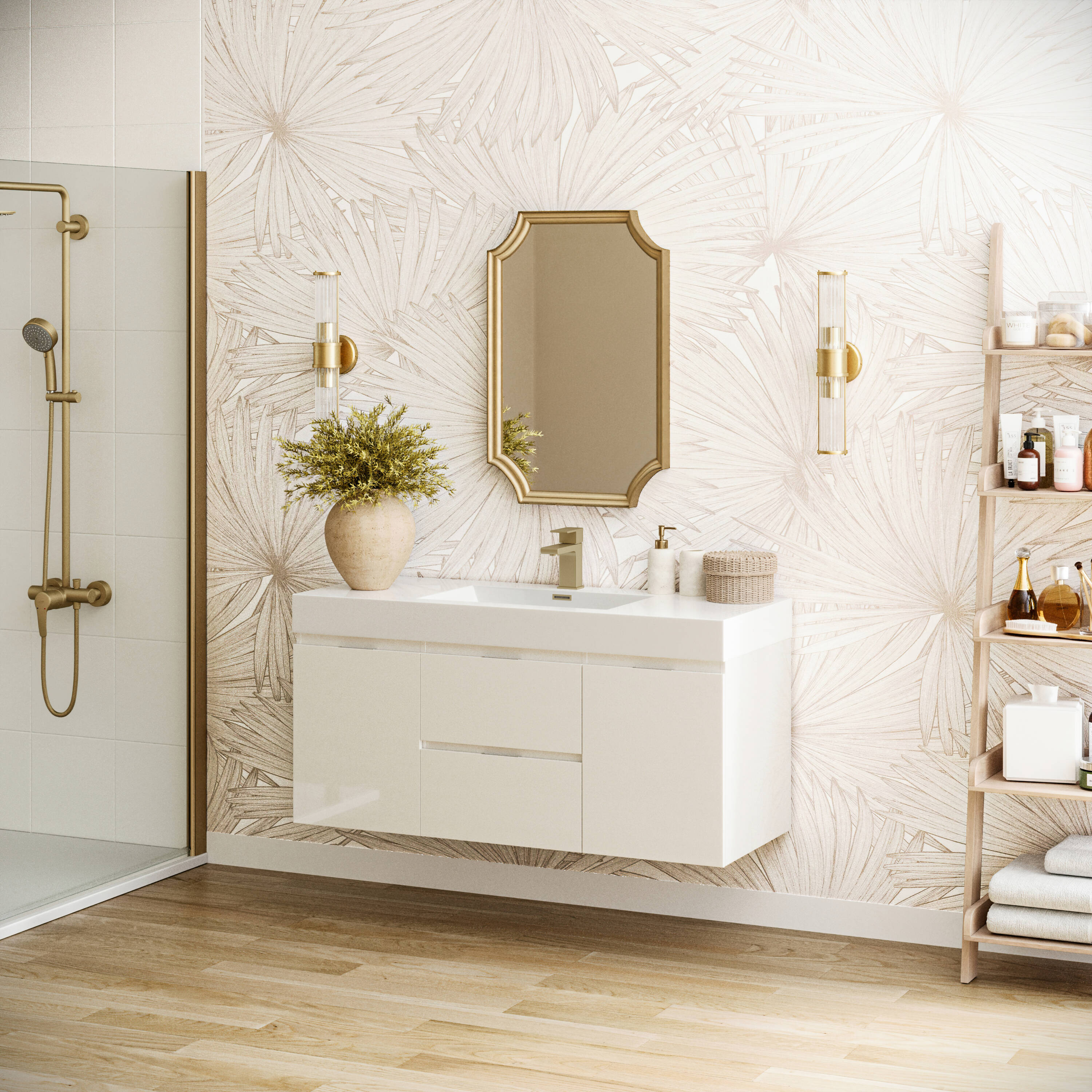 Fresca FCB8348WH-I Bath-Vanity-Combo - View #5