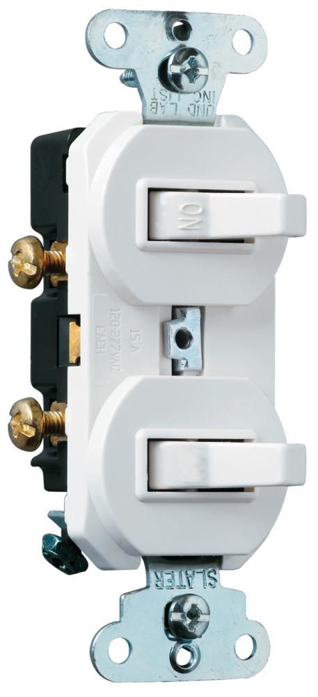 Legrand 15-Amp Single-Pole/3-Way Combination Light Switch, White