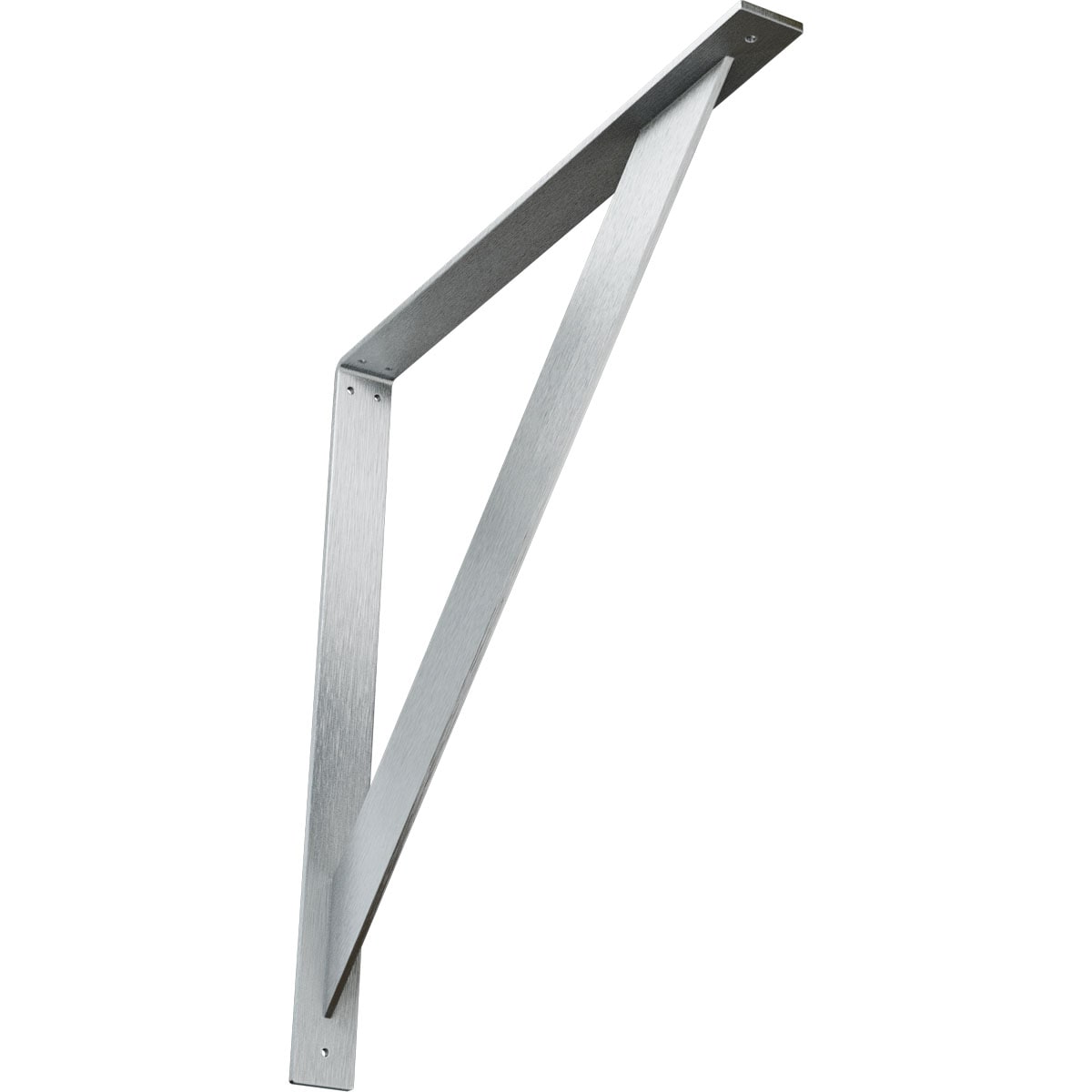 Ekena Millwork BKTM02X24X24TRCRS Traditional 24-in x 2-in x 24-in Plain steel Steel Countertop support bracket
